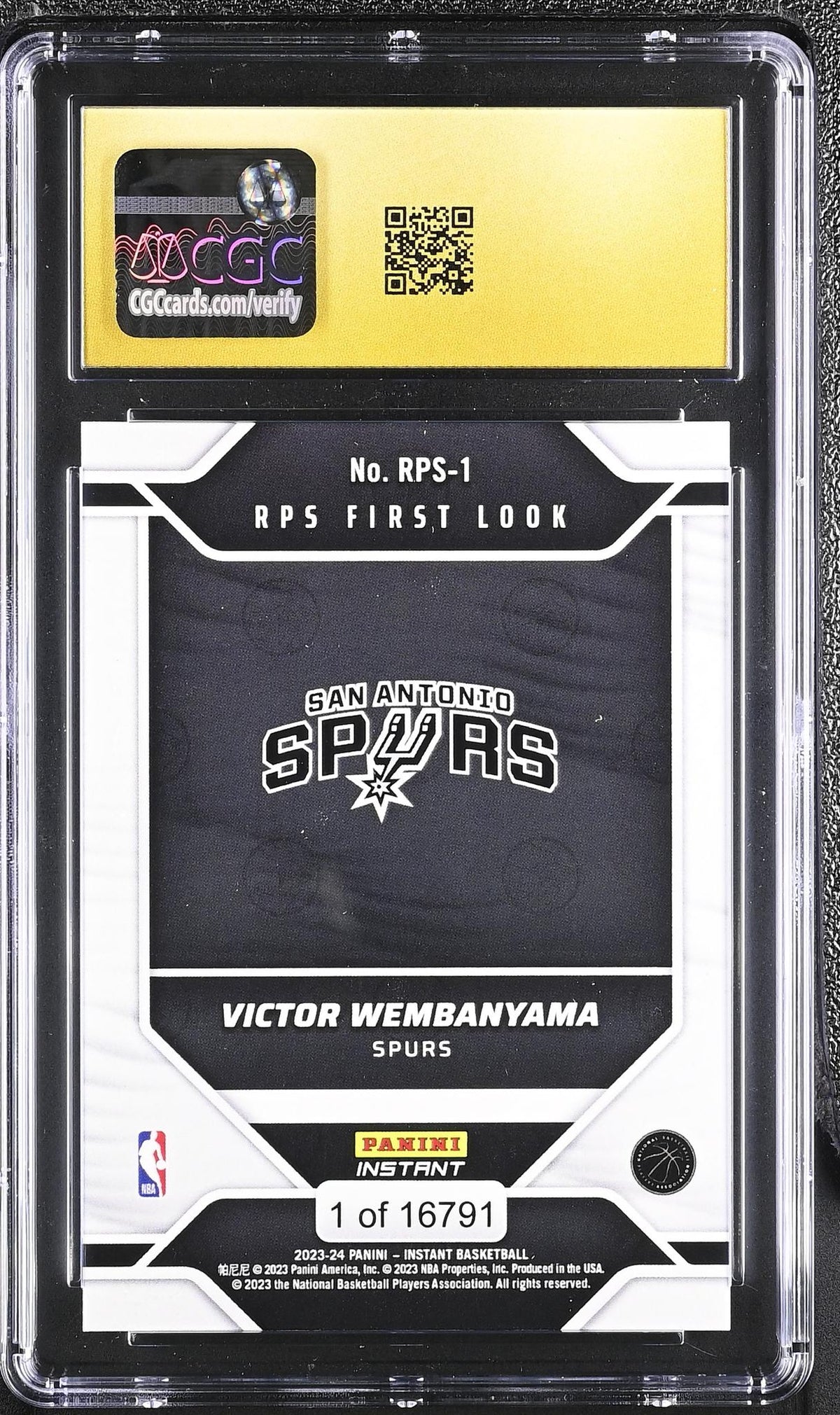 2023 Instant #RPS-1 Victor Wembanyama RPS First Look 1 CGC 10
