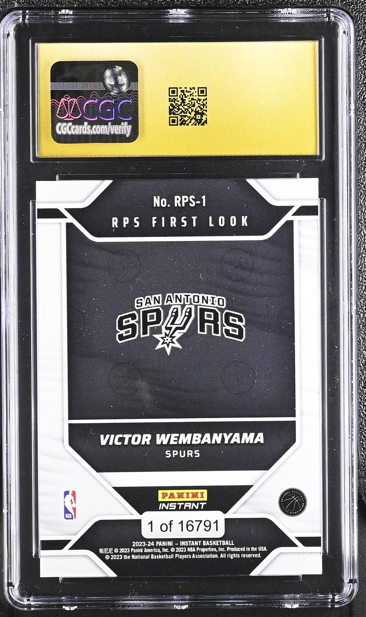 2023 Panini Instant #RPS-1 Victor Wembanyama RPS First Look 1 CGC 10