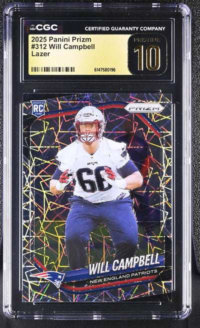 2025 Prizm #312 Will Campbell Lazer CGC 10