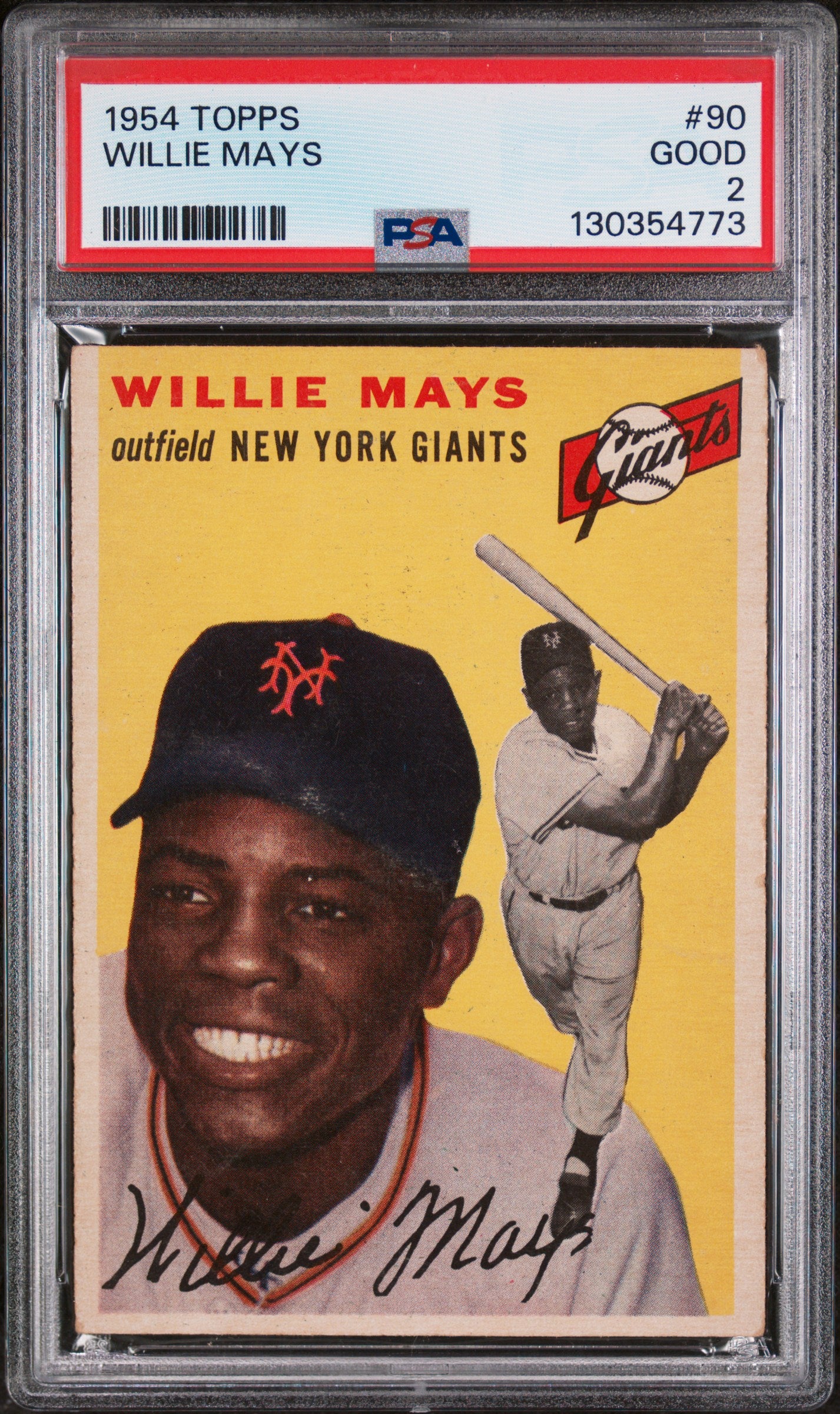 1954 Topps Willie Mays #90 PSA 2
