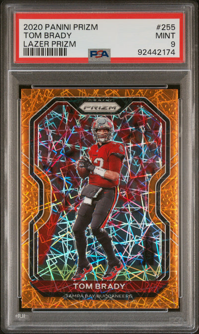 2020 Panini Prizm Tom Brady #255 Lazer Prizm PSA 9