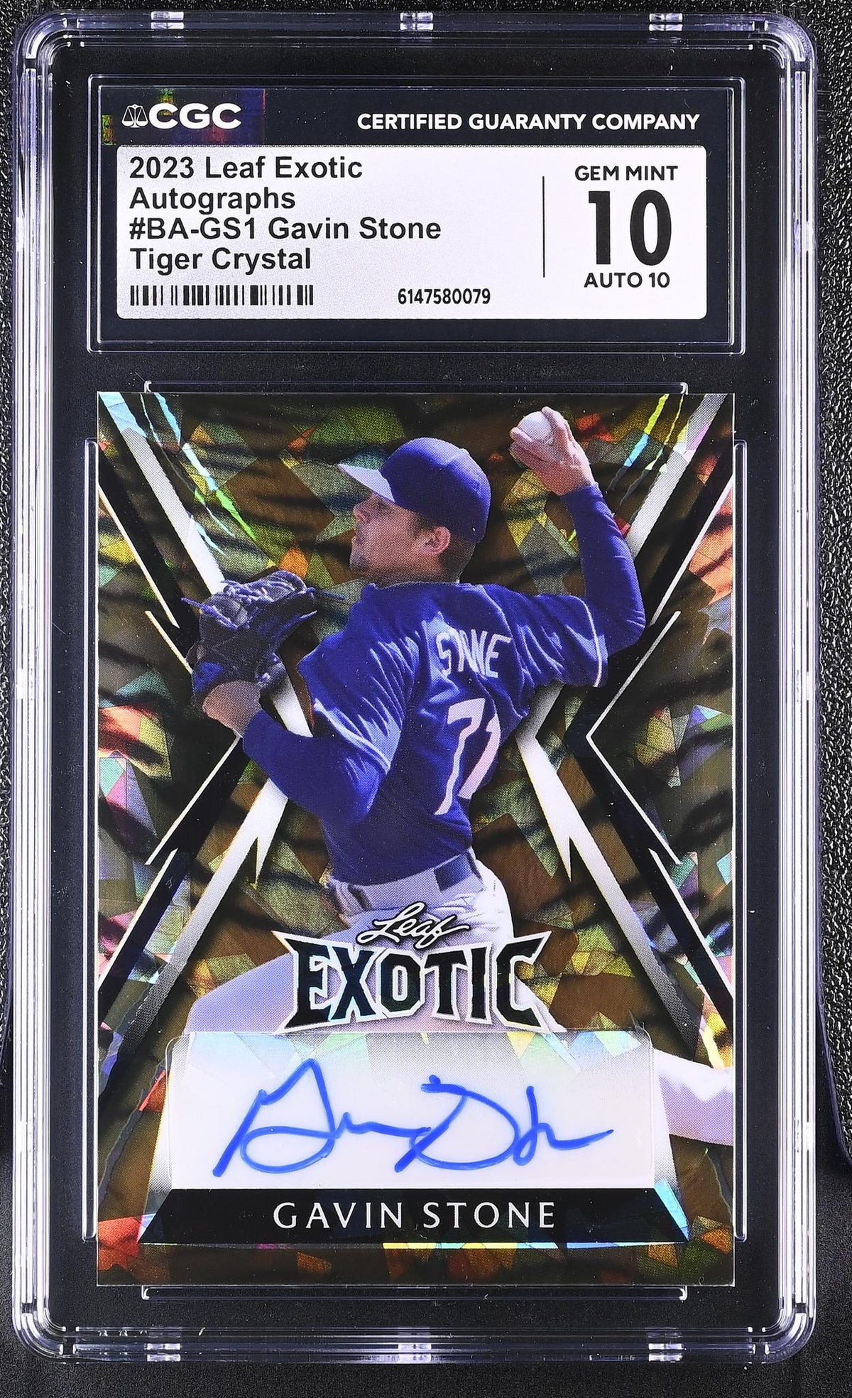 2023 Leaf Exotic #BA-GS1 Gavin Stone Exotic Autographs /5 Auto CGC 10