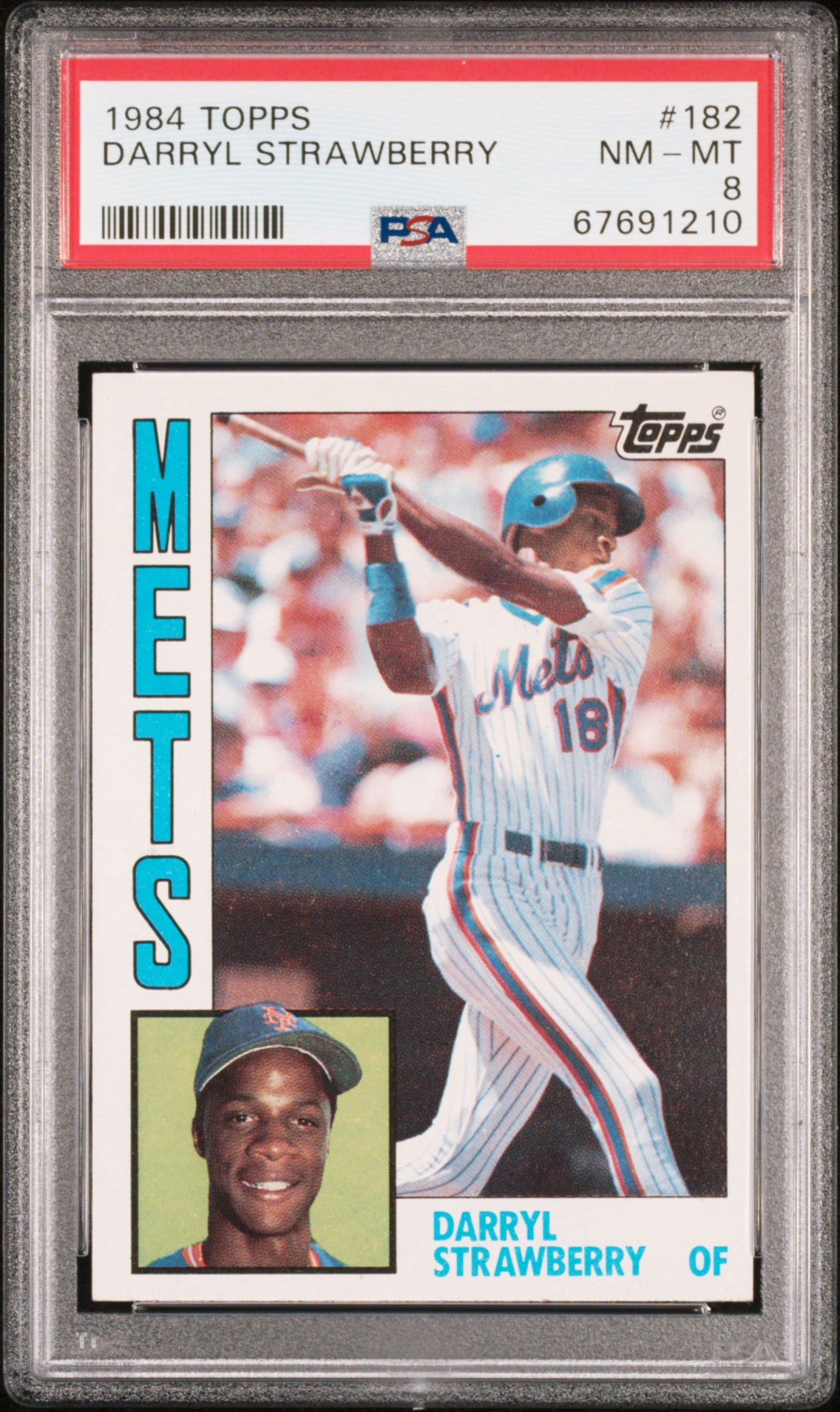 1984 Topps Darryl Strawberry #182 PSA 8