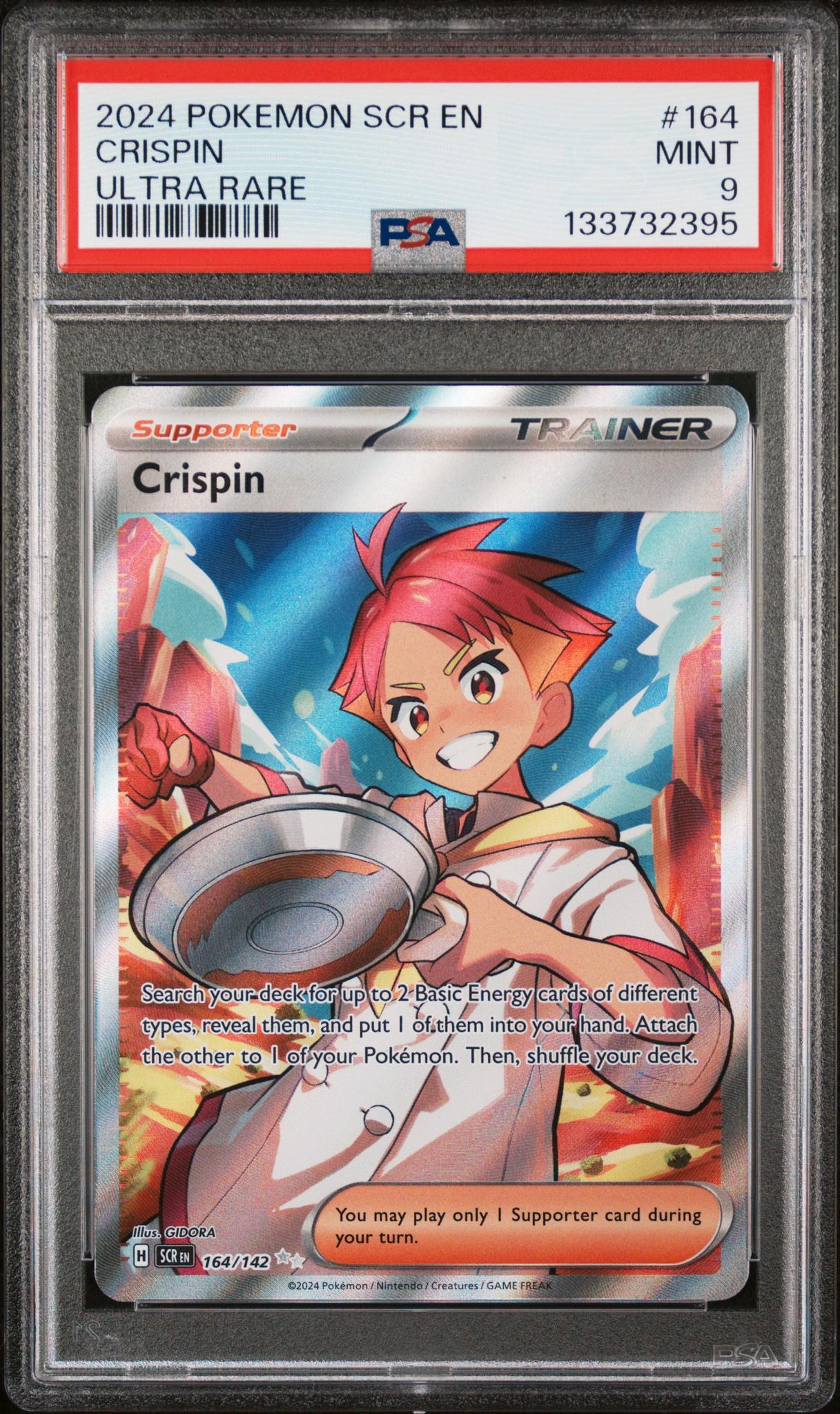 2024 Pokemon Stellar Crown Ultra Rare Crispin #164 PSA 9