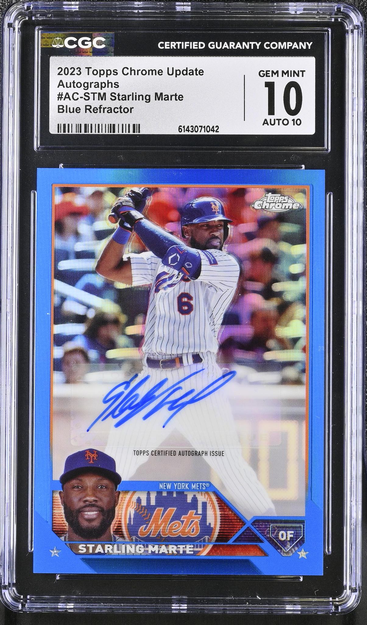 2023 Topps Chrome #AC-STM Starling Marte Update Autographs /150 Auto CGC 10