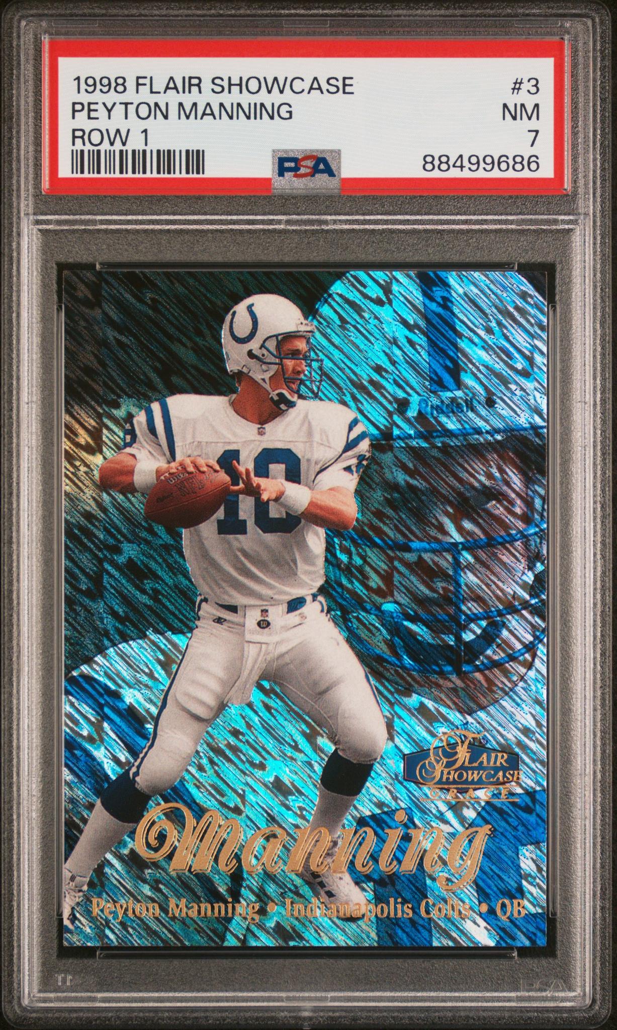 1998 Flair Showcase Row 1 Peyton Manning #3 PSA 7