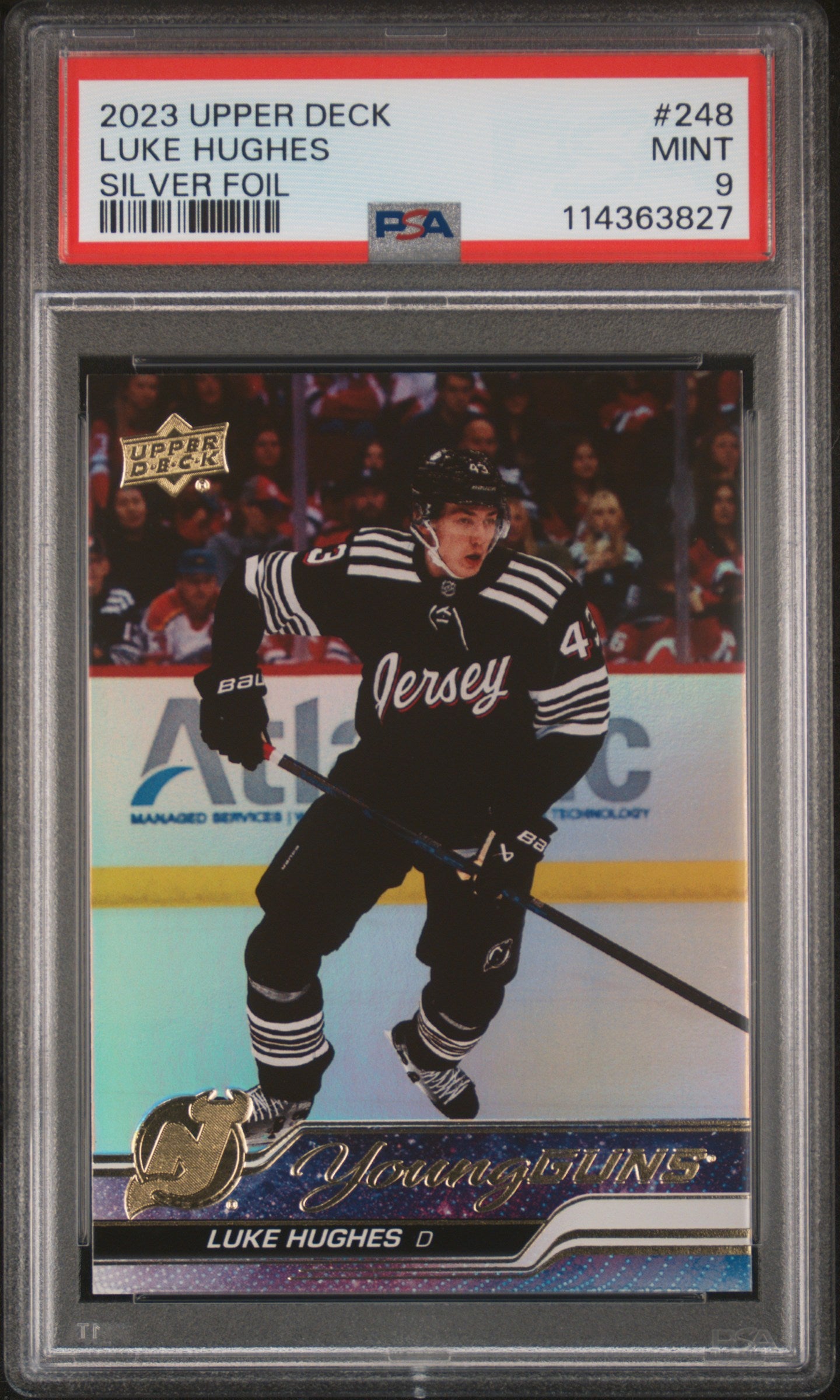 2023 Upper Deck Silver Foil Luke Hughes #248 PSA 9