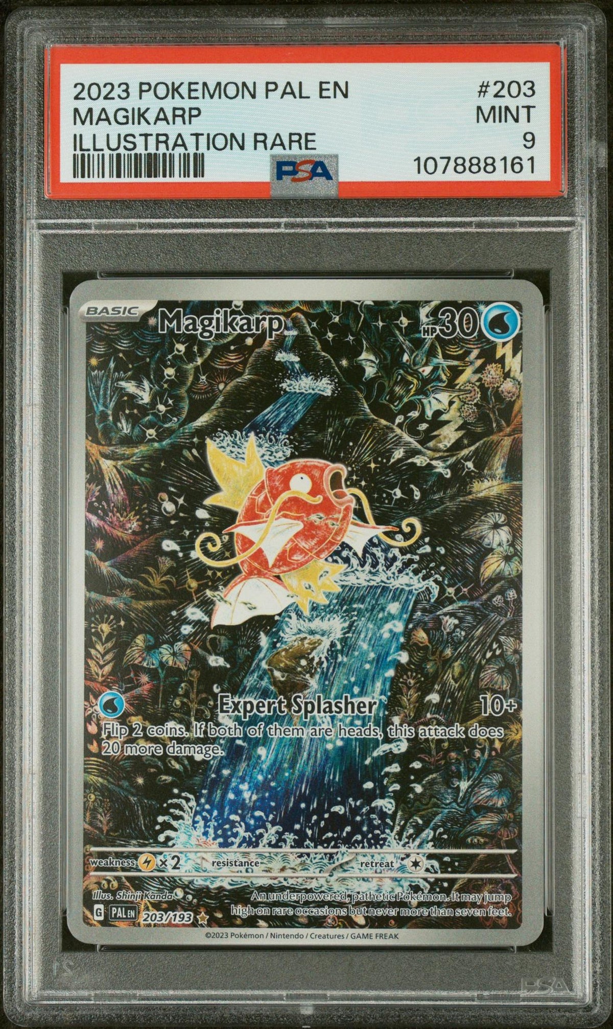 2023 Pokemon Scarlet and Violet Paldea Evolved Illustration Rare Magikarp #203 PSA 9