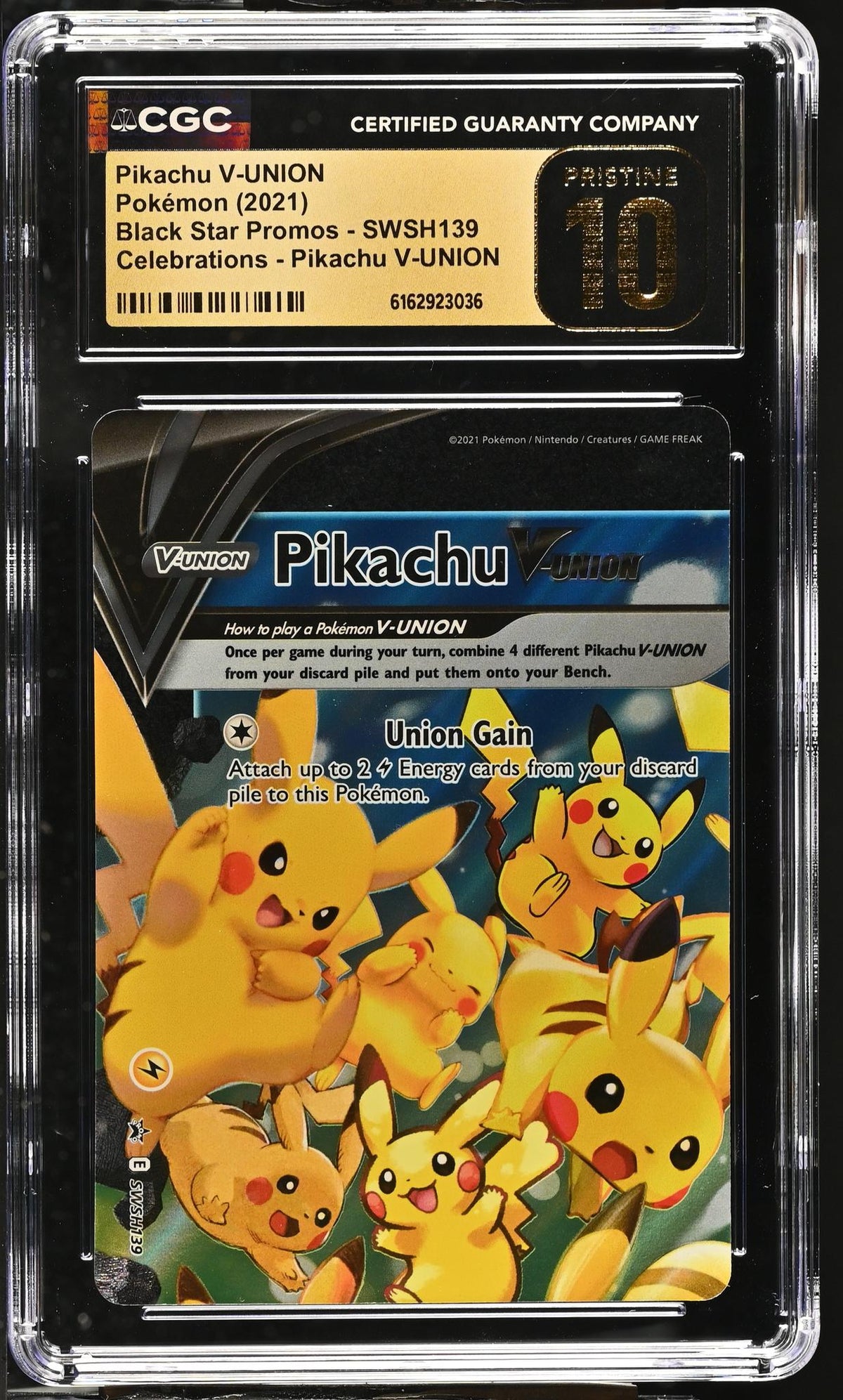 2021 Black Star Promos # Pikachu V-UNION Celebrations - Pikachu V-UNION 6162923036 CGC 10