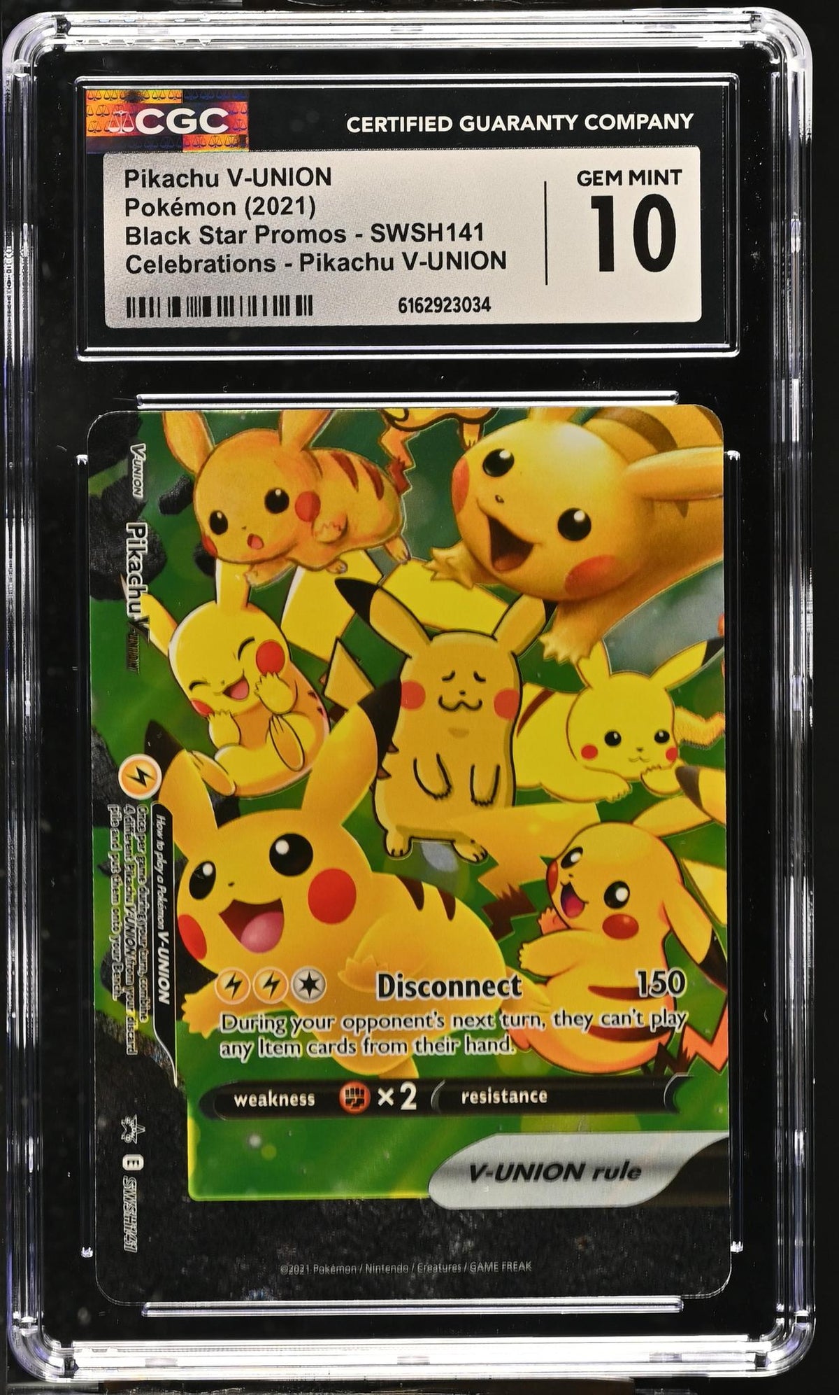 2021 Black Star Promos #SWSH141 Pikachu Celebrations - Pikachu V-UNION CGC 10
