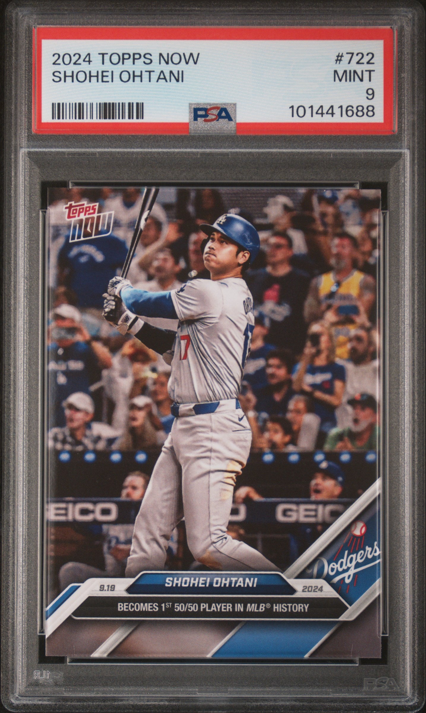 2024 Topps Now Shohei Ohtani #722 /653737 PSA 9