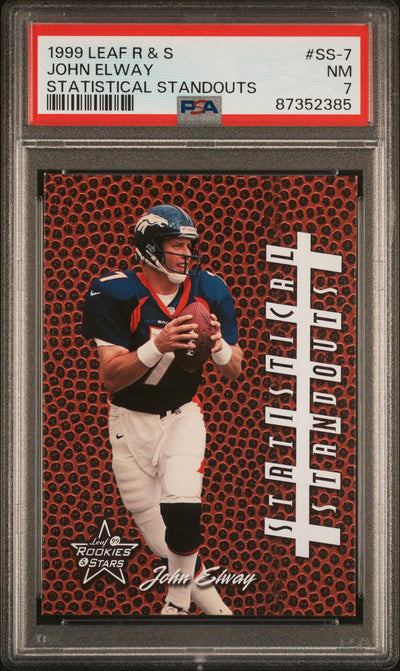 1999 Leaf R & S Statistical Standouts John Elway #SS-7 PSA 7