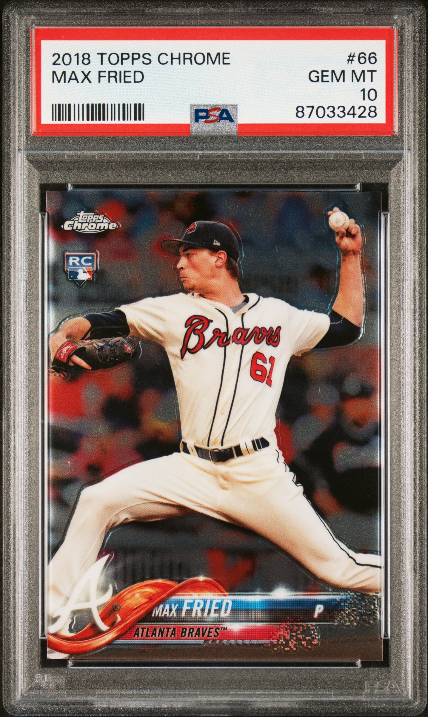 2018 Topps Chrome Max Fried #66 PSA 10