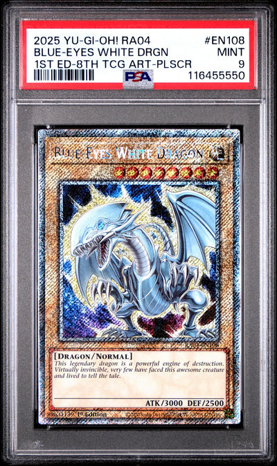 Yu-Gi-Oh! Blue-Eyes White Dragon #EN108 1st Edition PSA 9