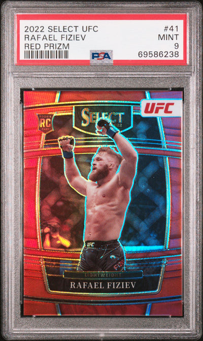 2022 Panini Select UFC Red Prizm Rafael Fiziev #41 PSA 9