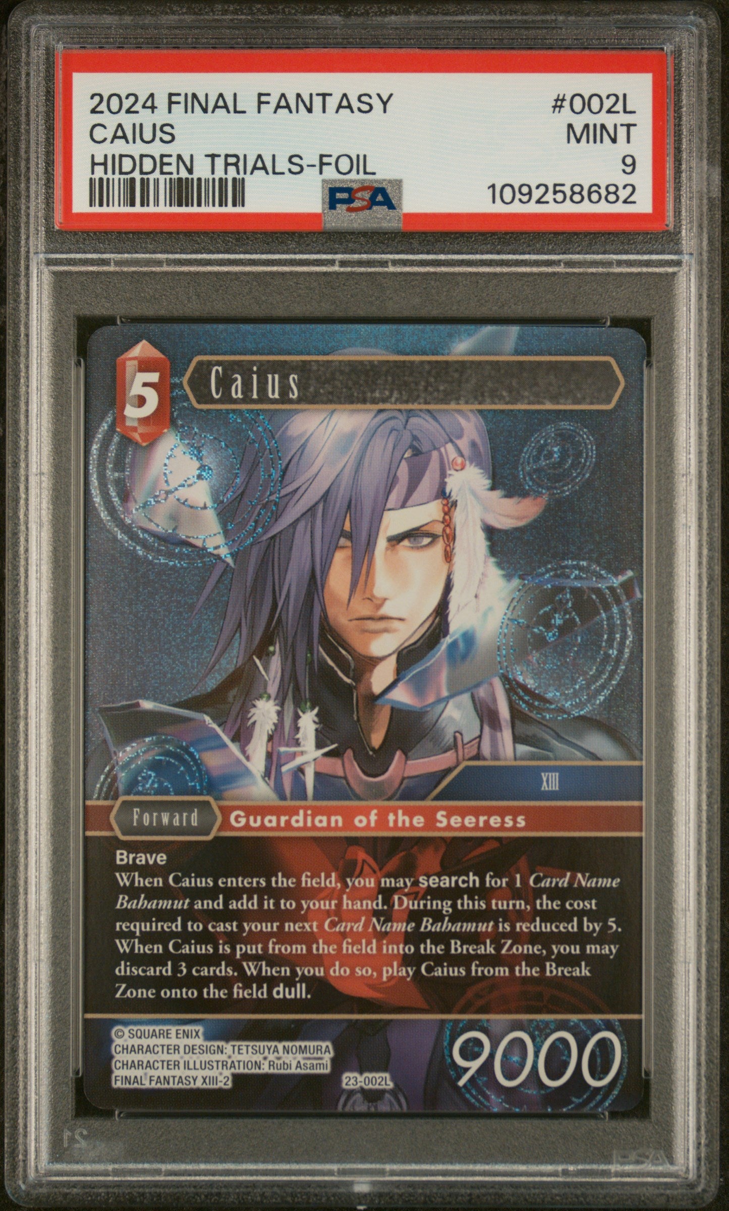 2024 Final Fantasy Hidden Trials Foil Caius #002L PSA 9