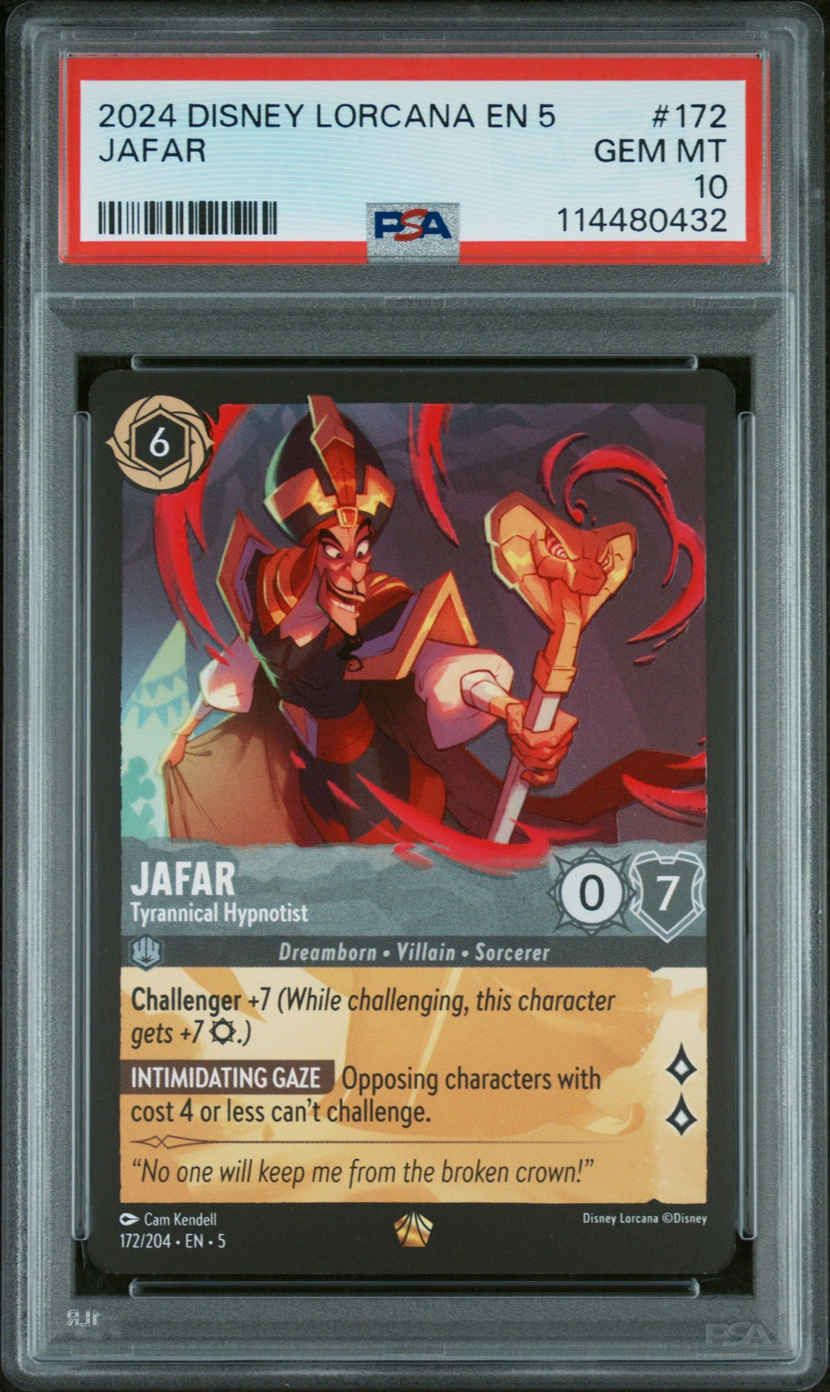 2024 Disney Lorcana En 5-Shimmering Skies Jarar #172 PSA 10
