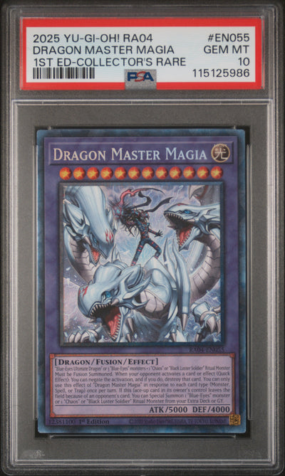 2025 Yu-Gi-Oh! Dragon Master Magia #EN055 Collector's Rare PSA 10