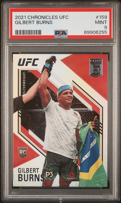 2021 Panini Chronicles UFC Gilbert Burns #159 PSA 9