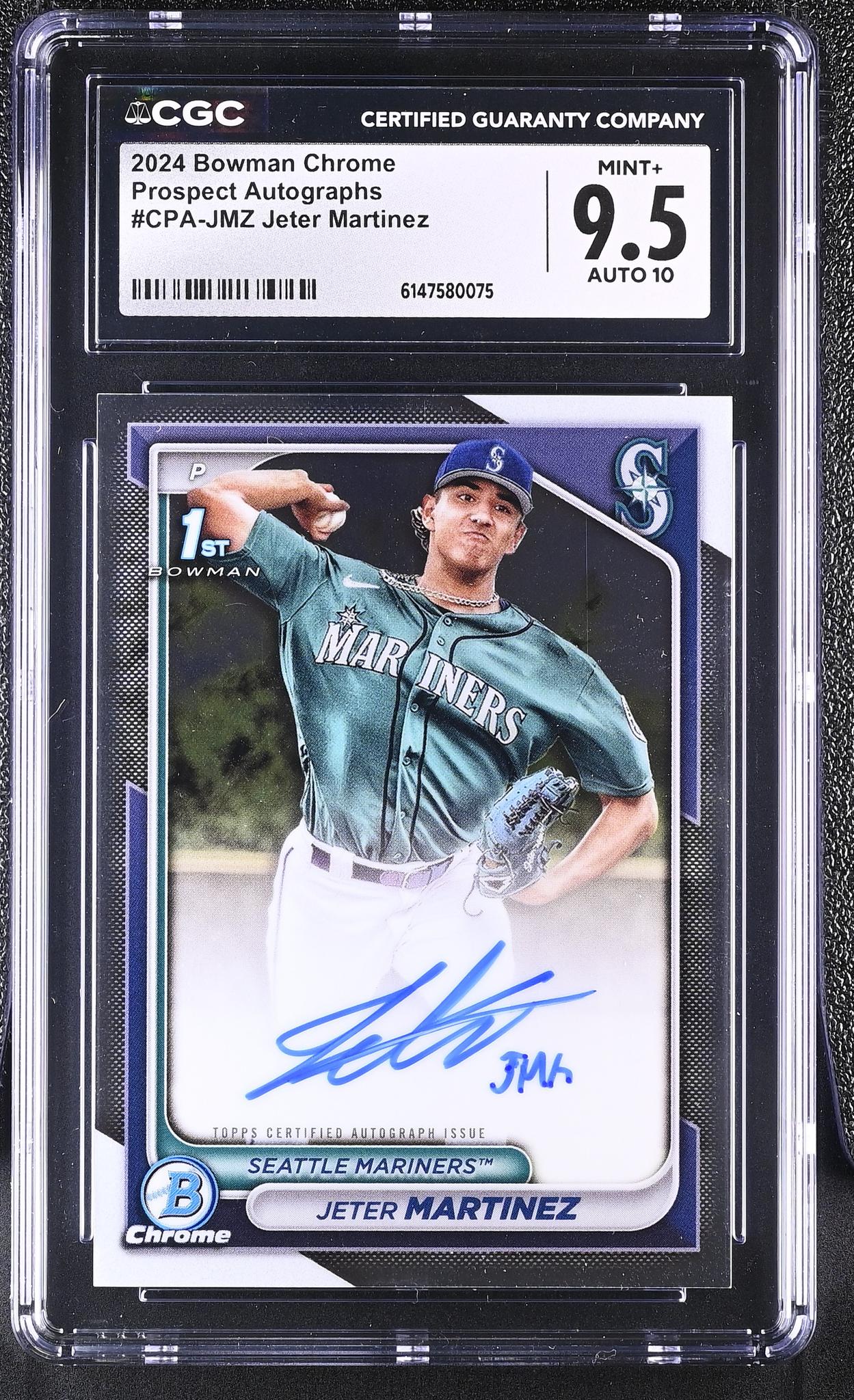 2024 Bowman Chrome #CPA-JMZ Jeter Martinez Prospect Autographs Auto CGC 9.5