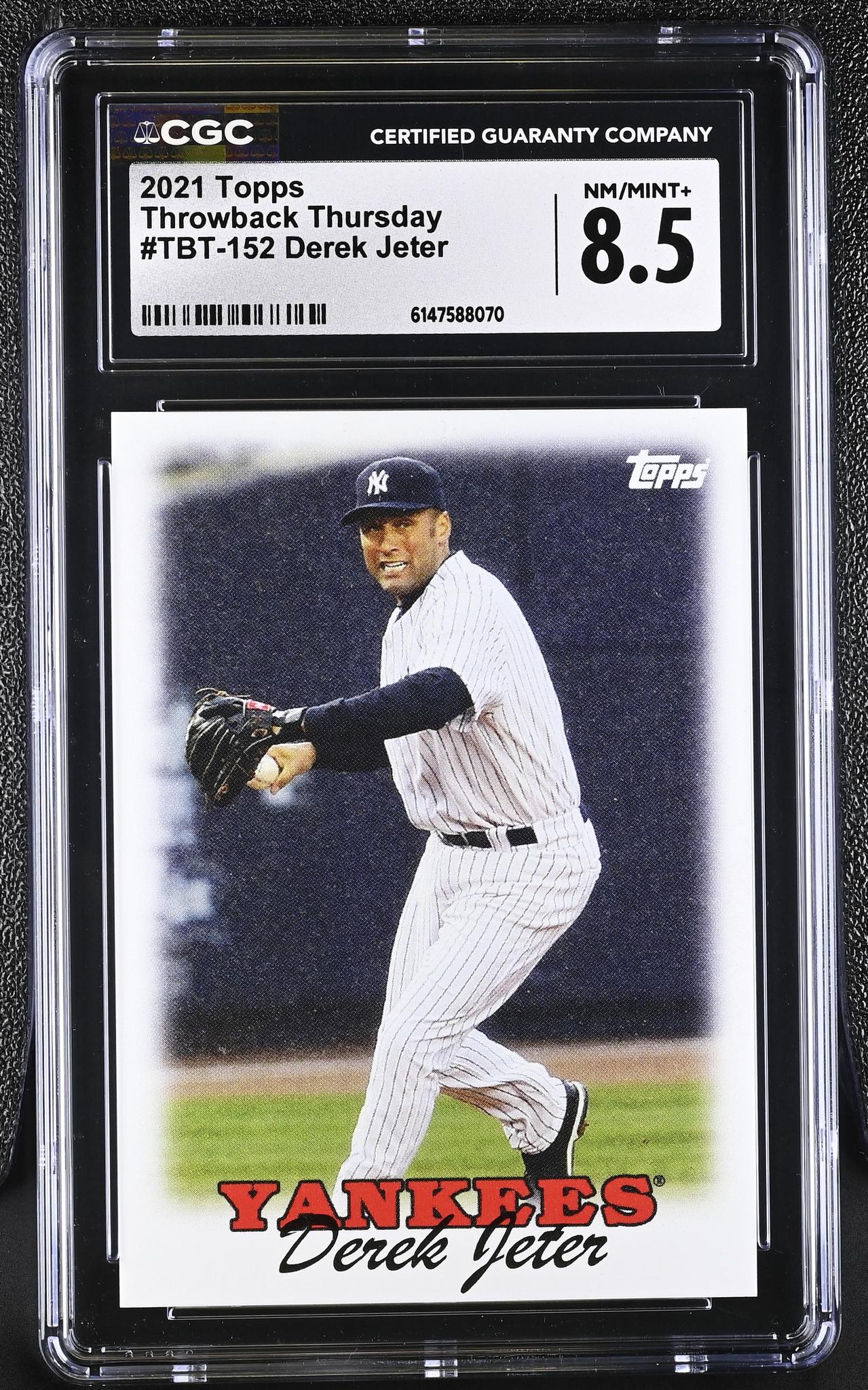 2021 Topps #TBT-152 Derek Jeter Throwback Thursday CGC 8.5
