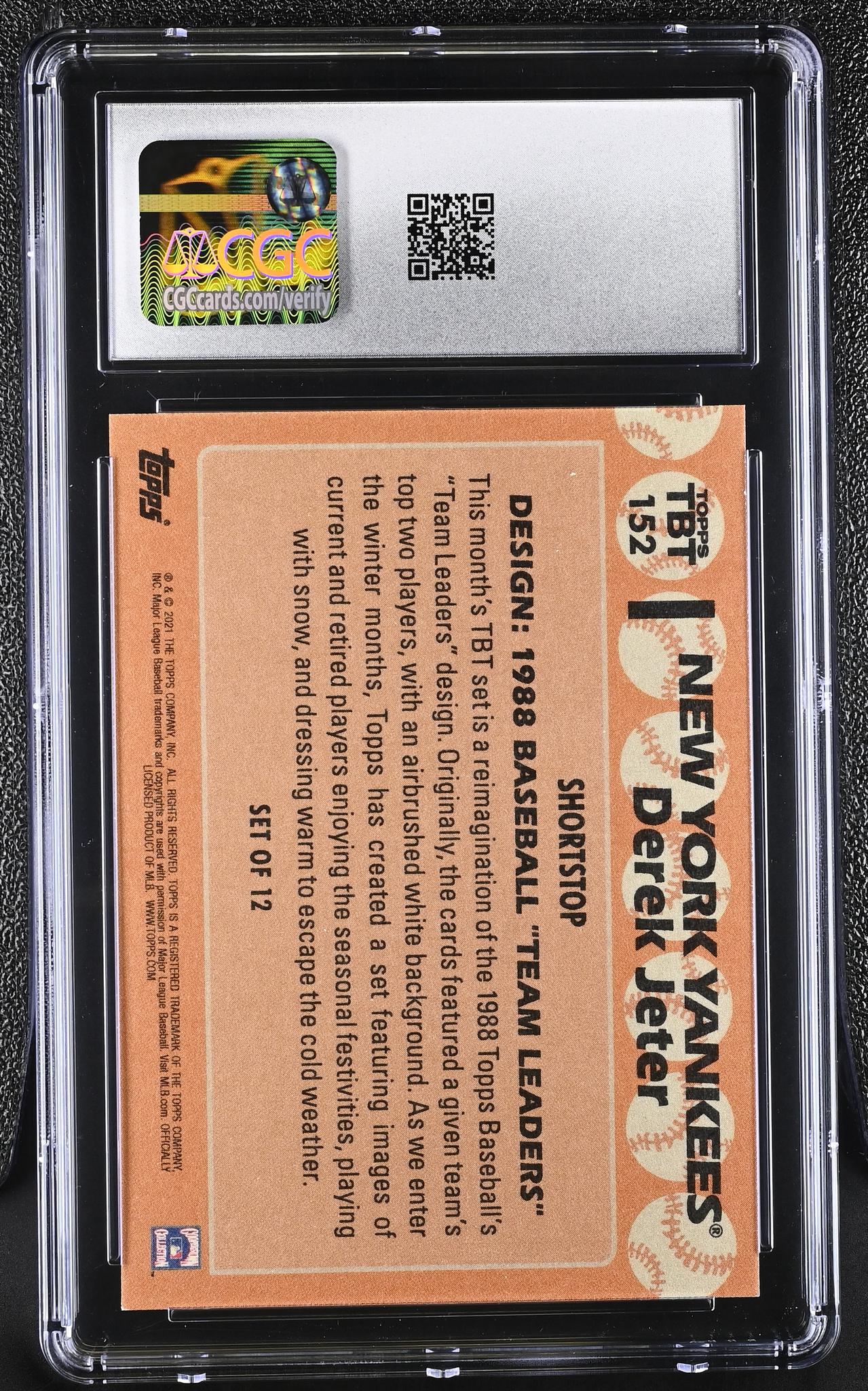 2021 Topps #TBT-152 Derek Jeter Throwback Thursday CGC 8.5