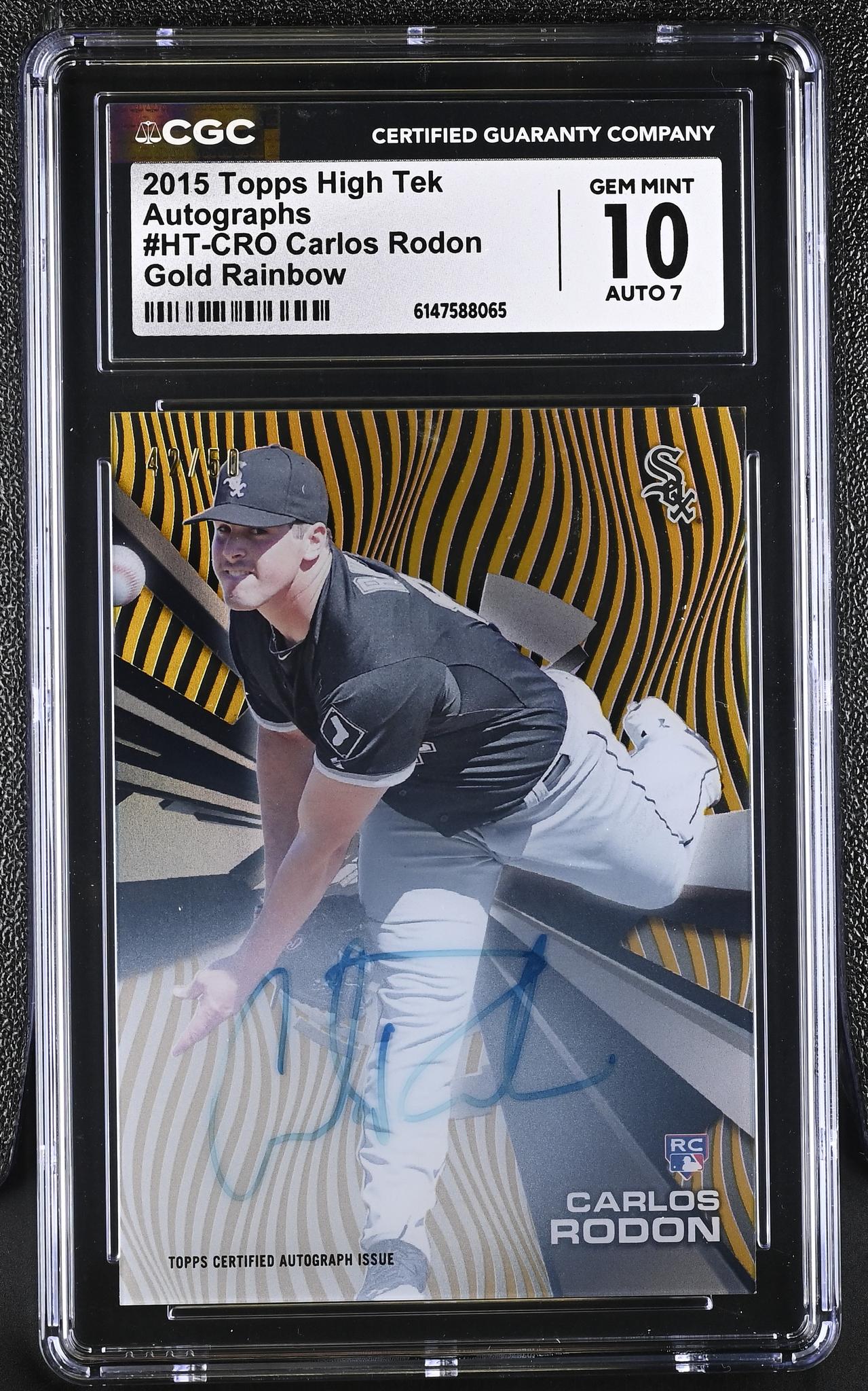 2015 High Tek #HT-CRO Carlos Rodon Autographs /50 Auto CGC 10