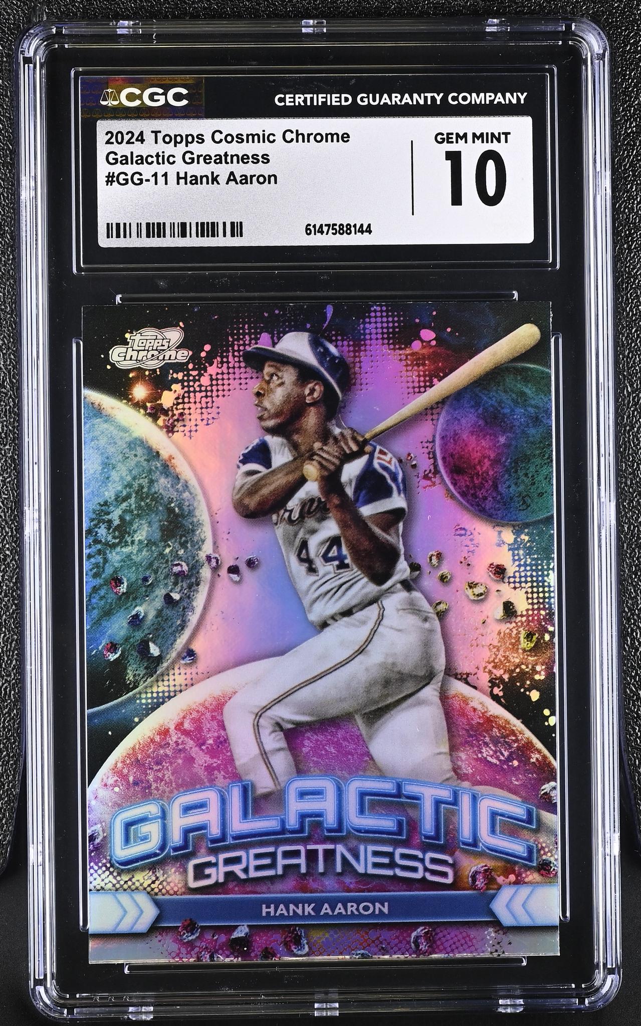 2024 Topps Chrome #GG-11 Hank Aaron Galactic Greatness CGC 10