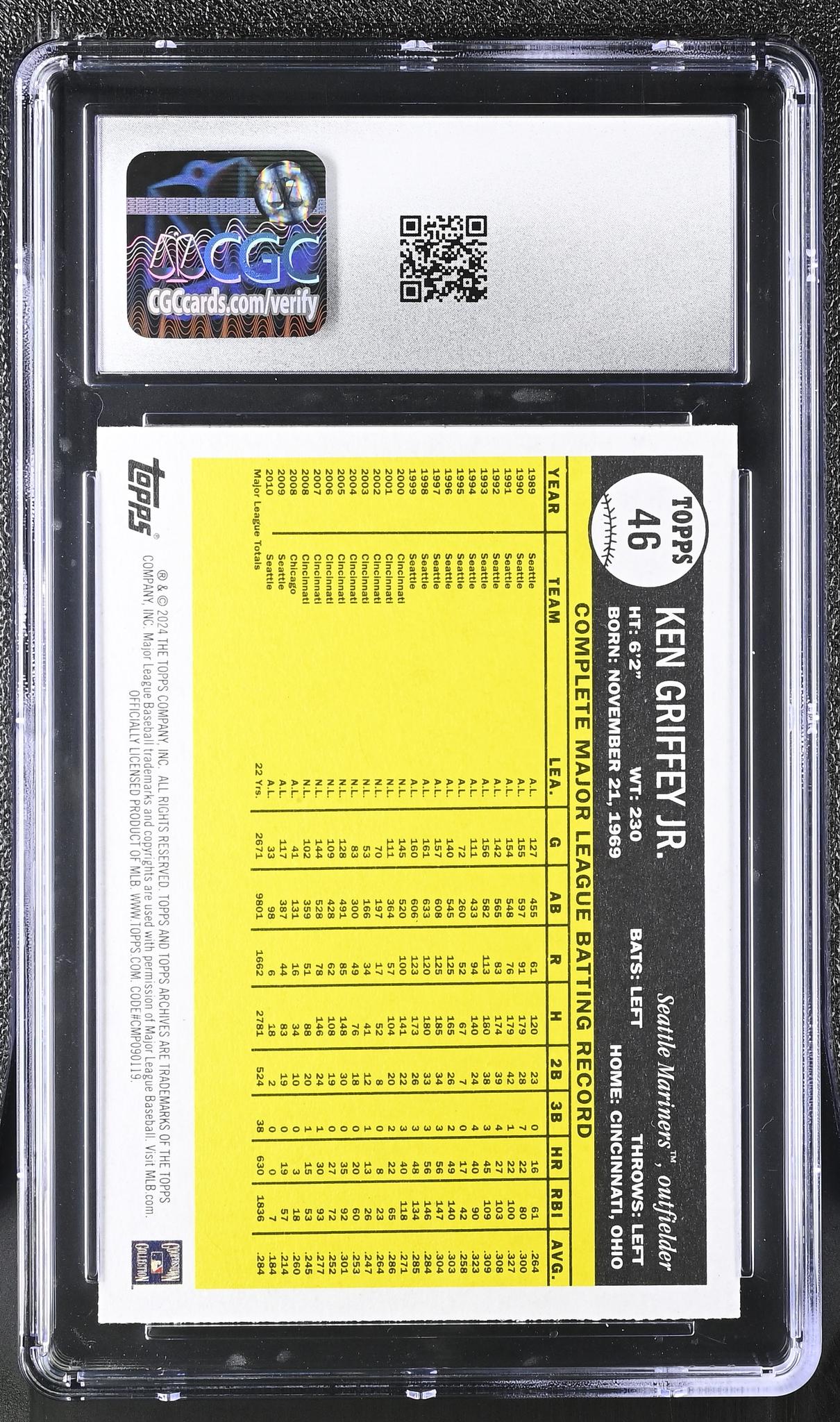 2024 Topps Archives #46 Ken Griffey Jr. CGC 10