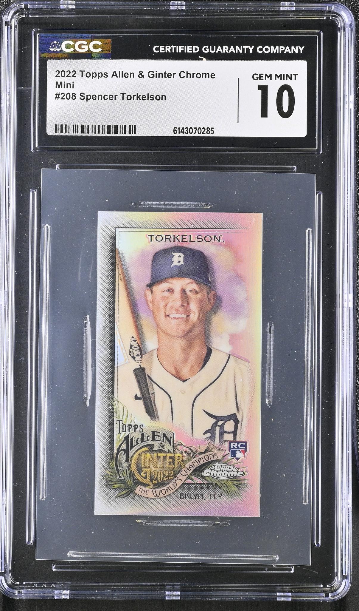 2022 Allen & Ginter Chrome #208 Spencer Torkelson The World's Champions CGC 10
