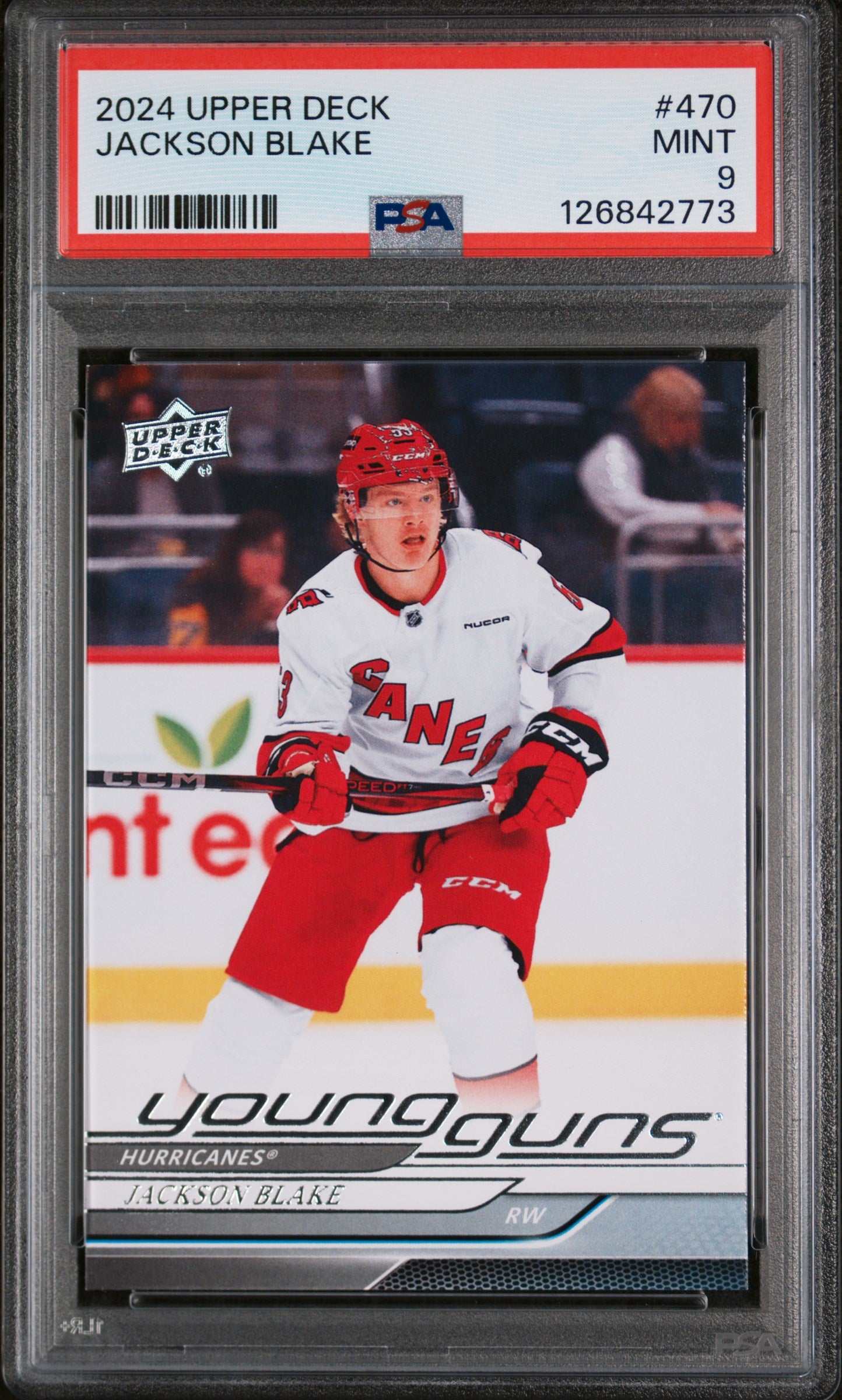 2024 Upper Deck Series 2 Young Guns Jackson Blake #470 PSA 9