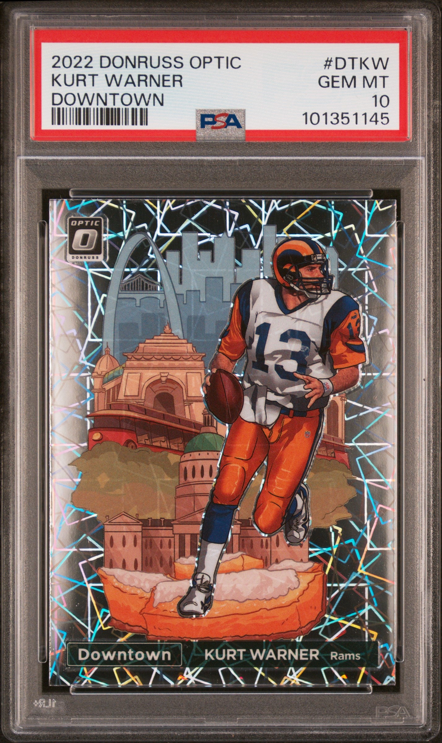 2022 Donruss Optic Downtown Kurt Warner #DT-KW PSA 10