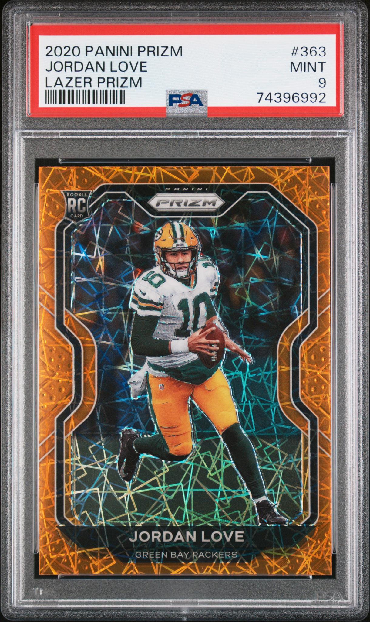 2020 Panini Prizm Lazer Prizm Jordan Love #363 PSA 9