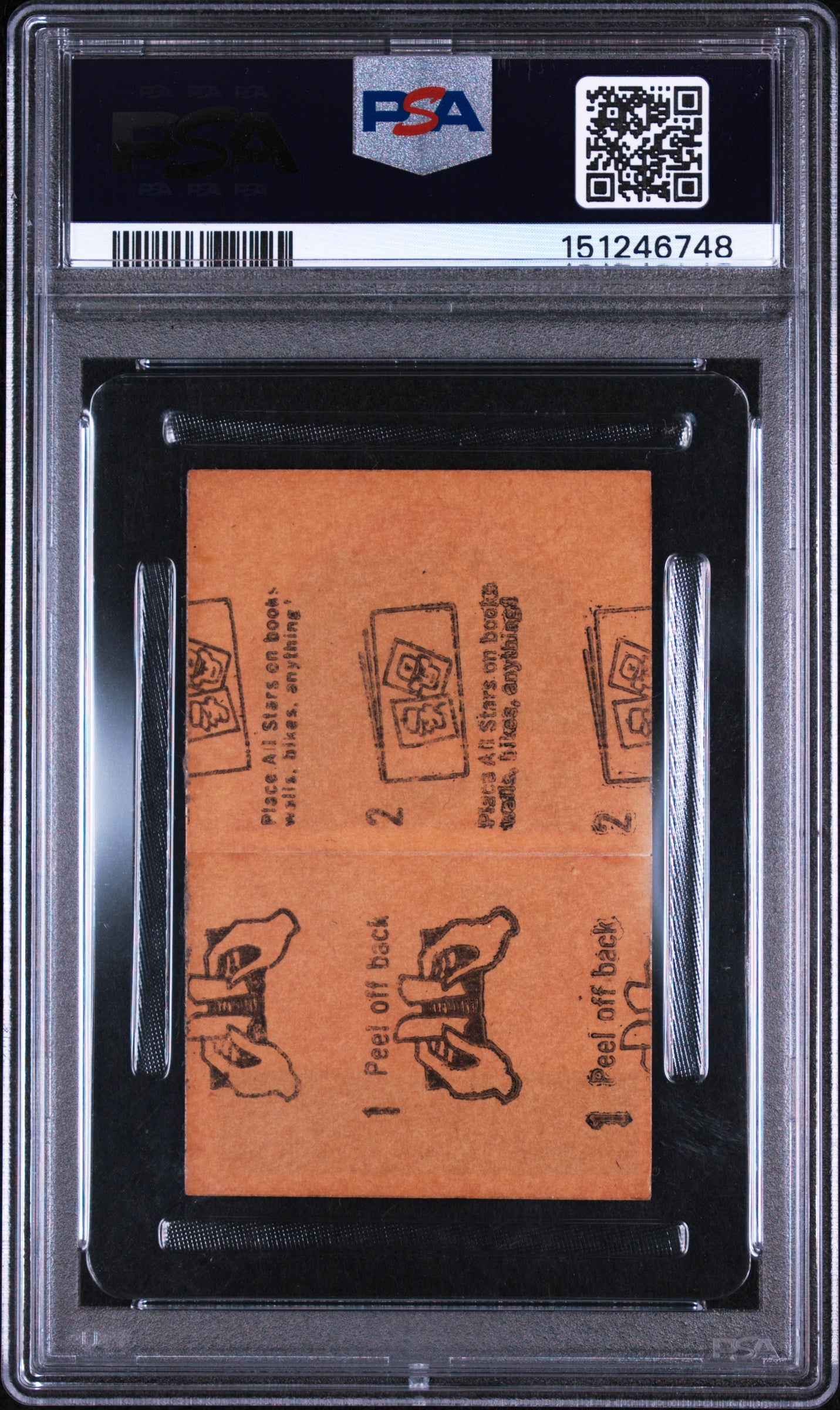 1963 Topps Peel-Offs Instruction Back Bobby Richardson PSA 3