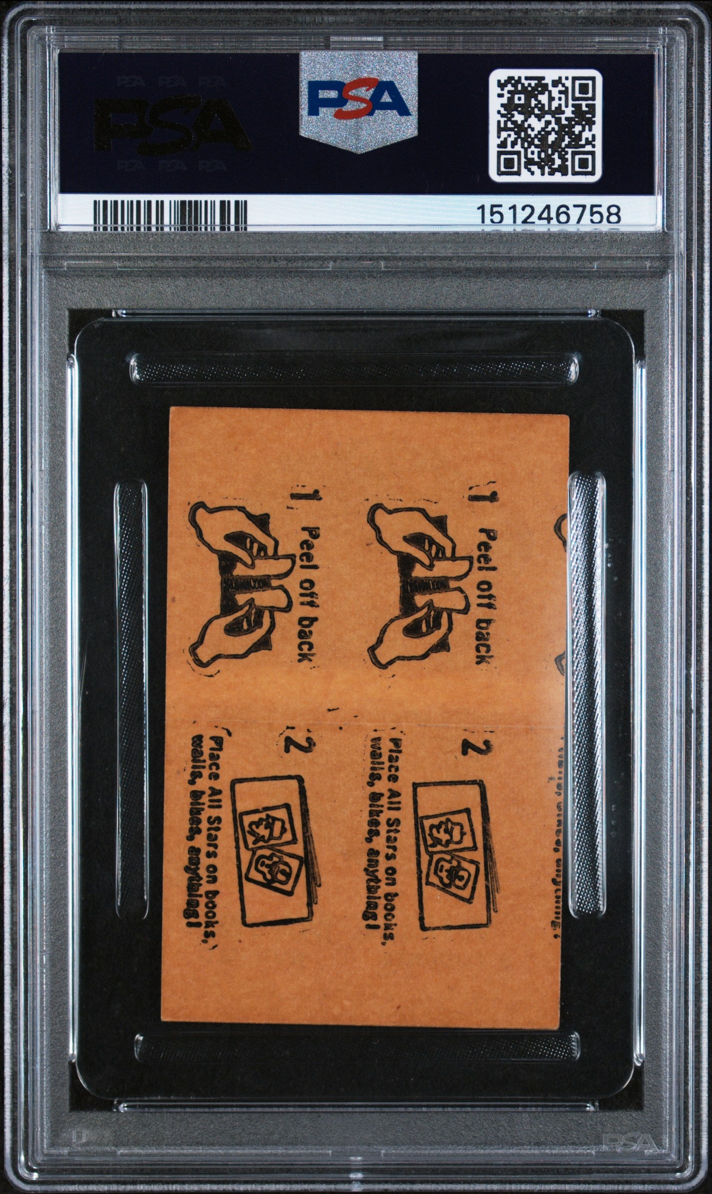 1963 Topps Peel-Offs Instruction Back Willie Mays PSA 4