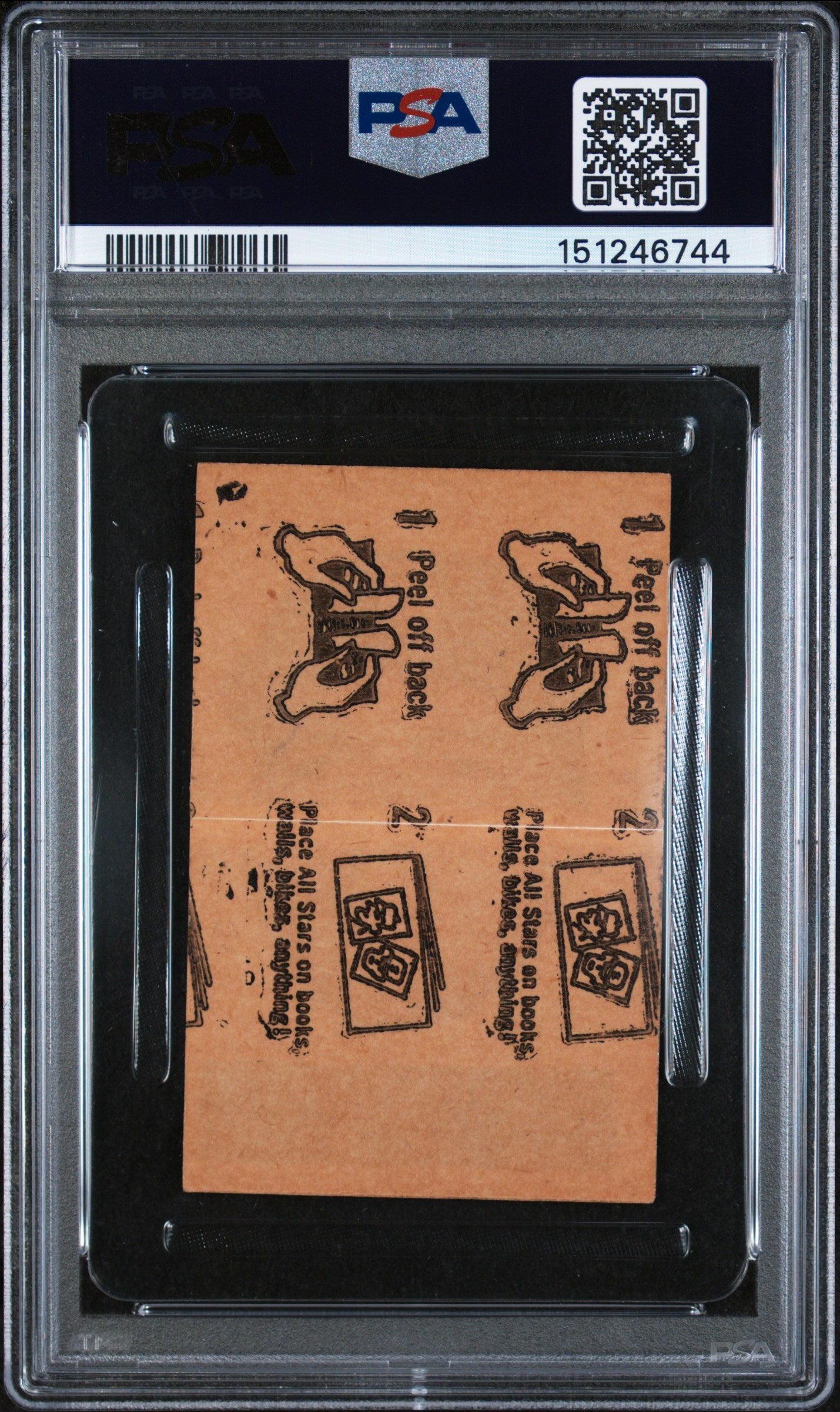1963 Topps Peel-Offs Instruction Back Jim Bunning PSA 2
