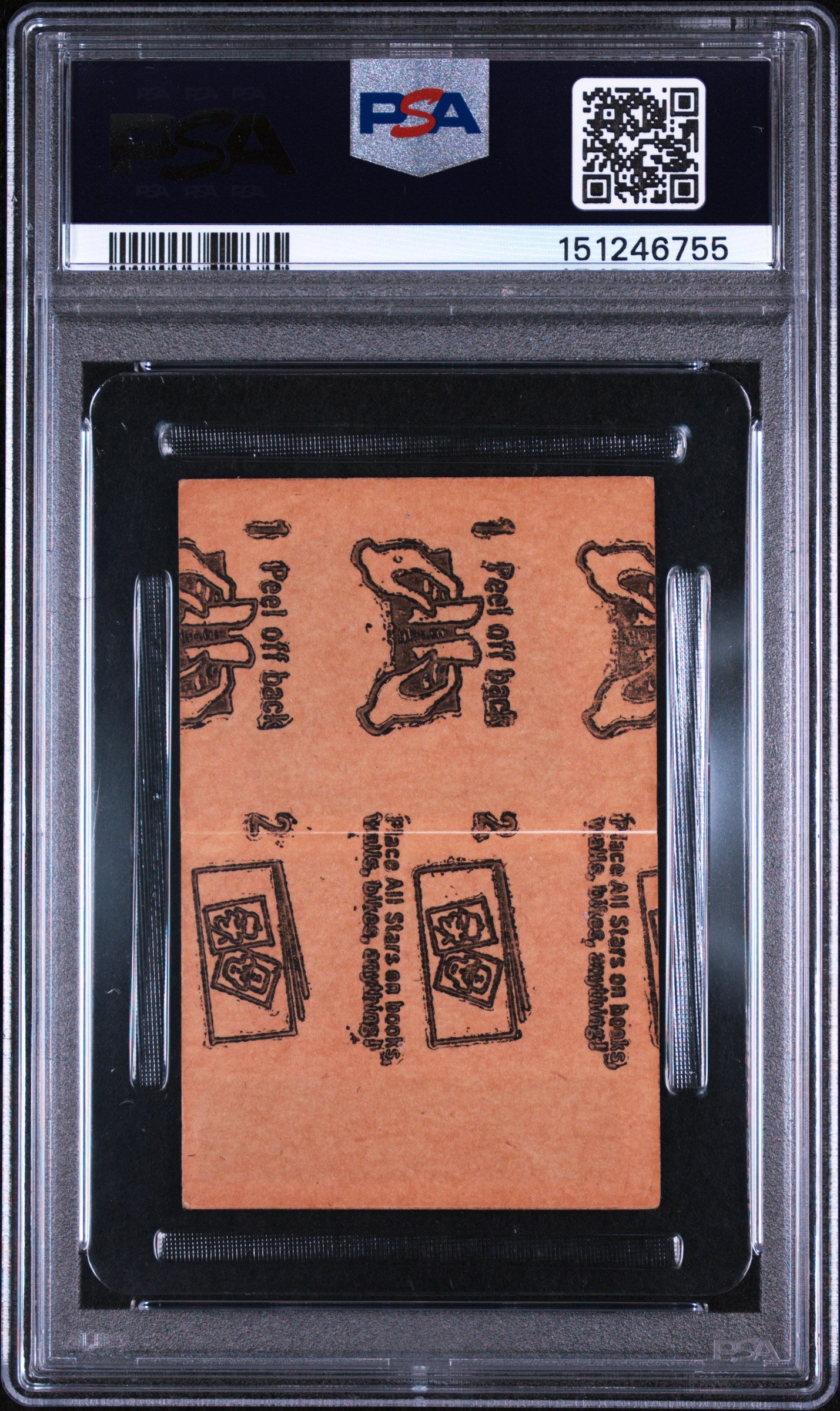 1963 Topps Peel-Offs Instruction Back Dave Stenhouse PSA 3