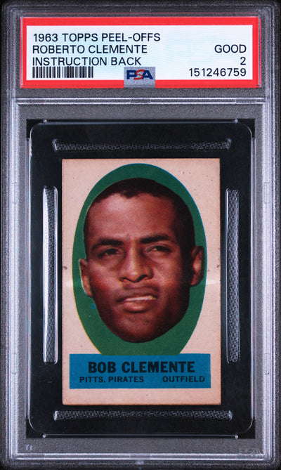 1963 Topps Peel-Offs Roberto Clemente PSA 2