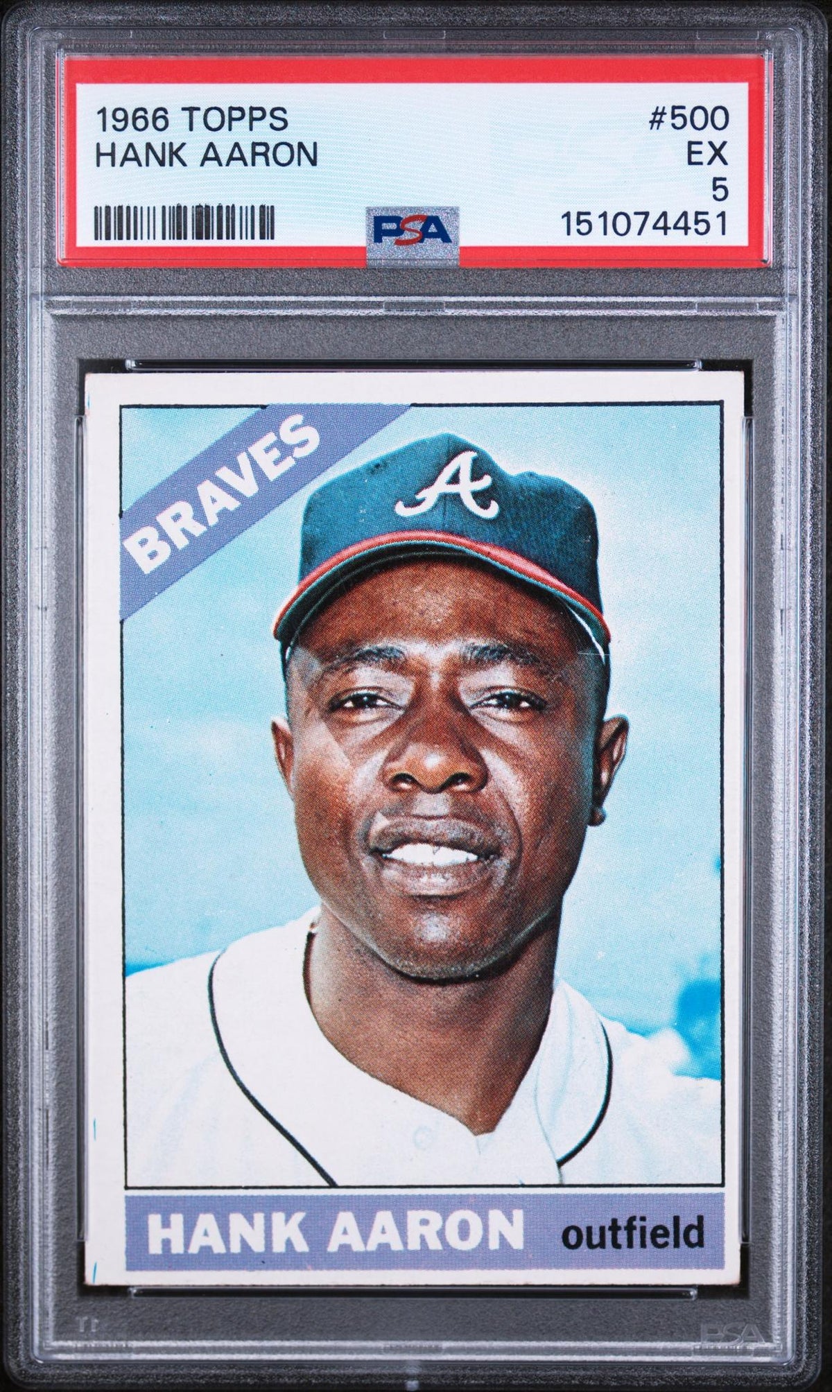 1966 Topps Hank Aaron #500 PSA 5
