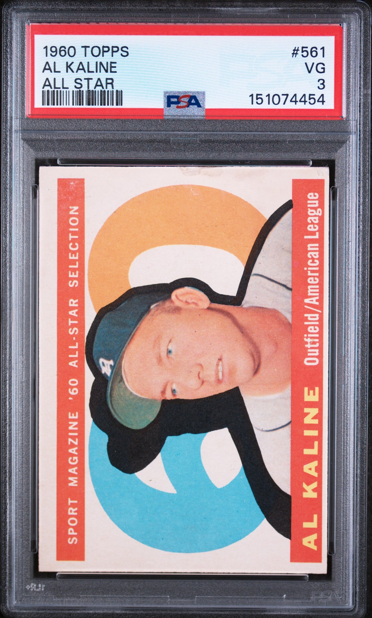 1960 Topps All Star Al Kaline #561 PSA 3