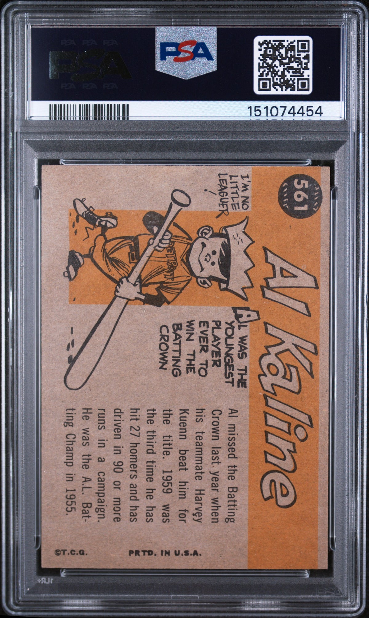 1960 Topps All Star Al Kaline #561 PSA 3
