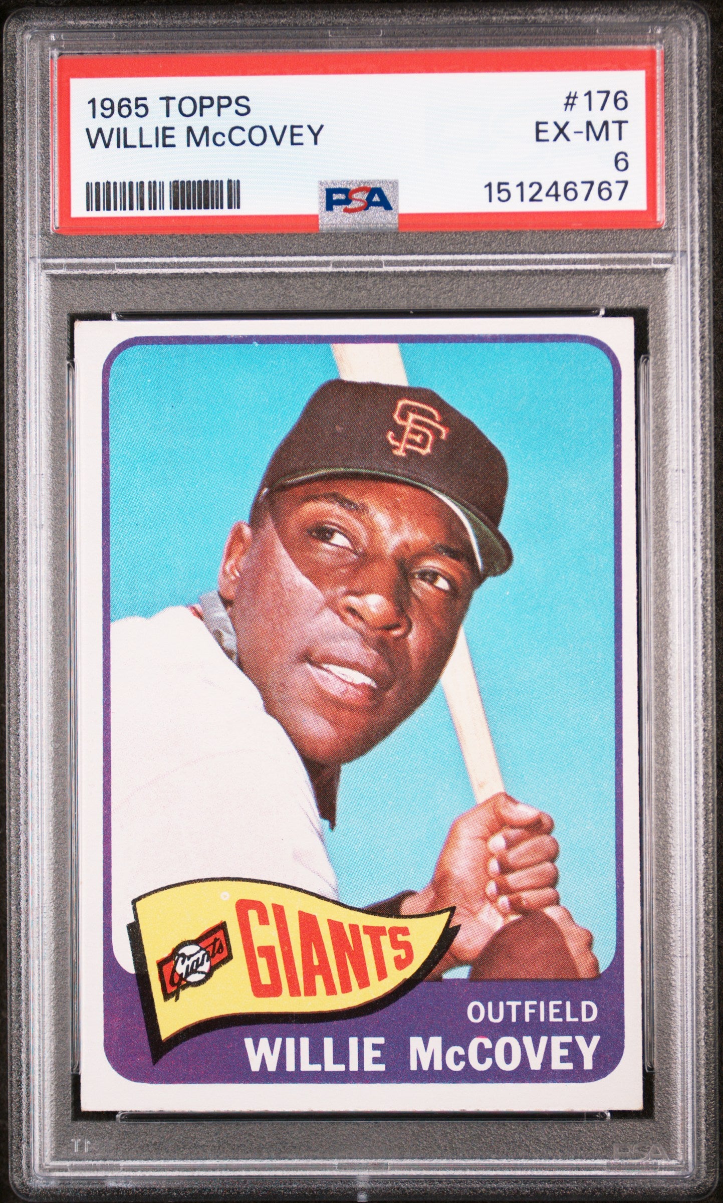1965 Topps Willie Mccovey #176 PSA 6