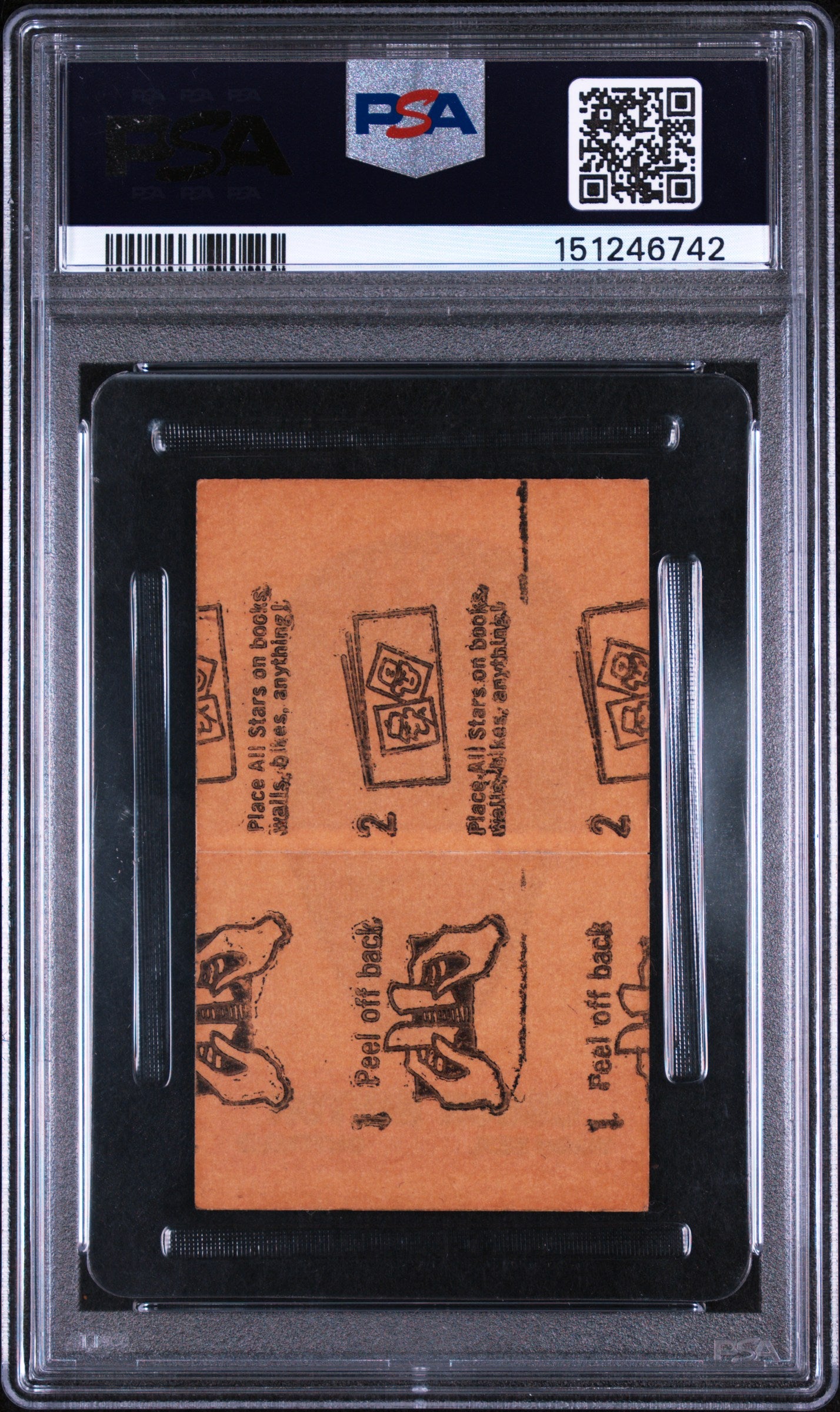 1963 Topps Peel-Offs Instruction Back Chuck Hinton PSA 2