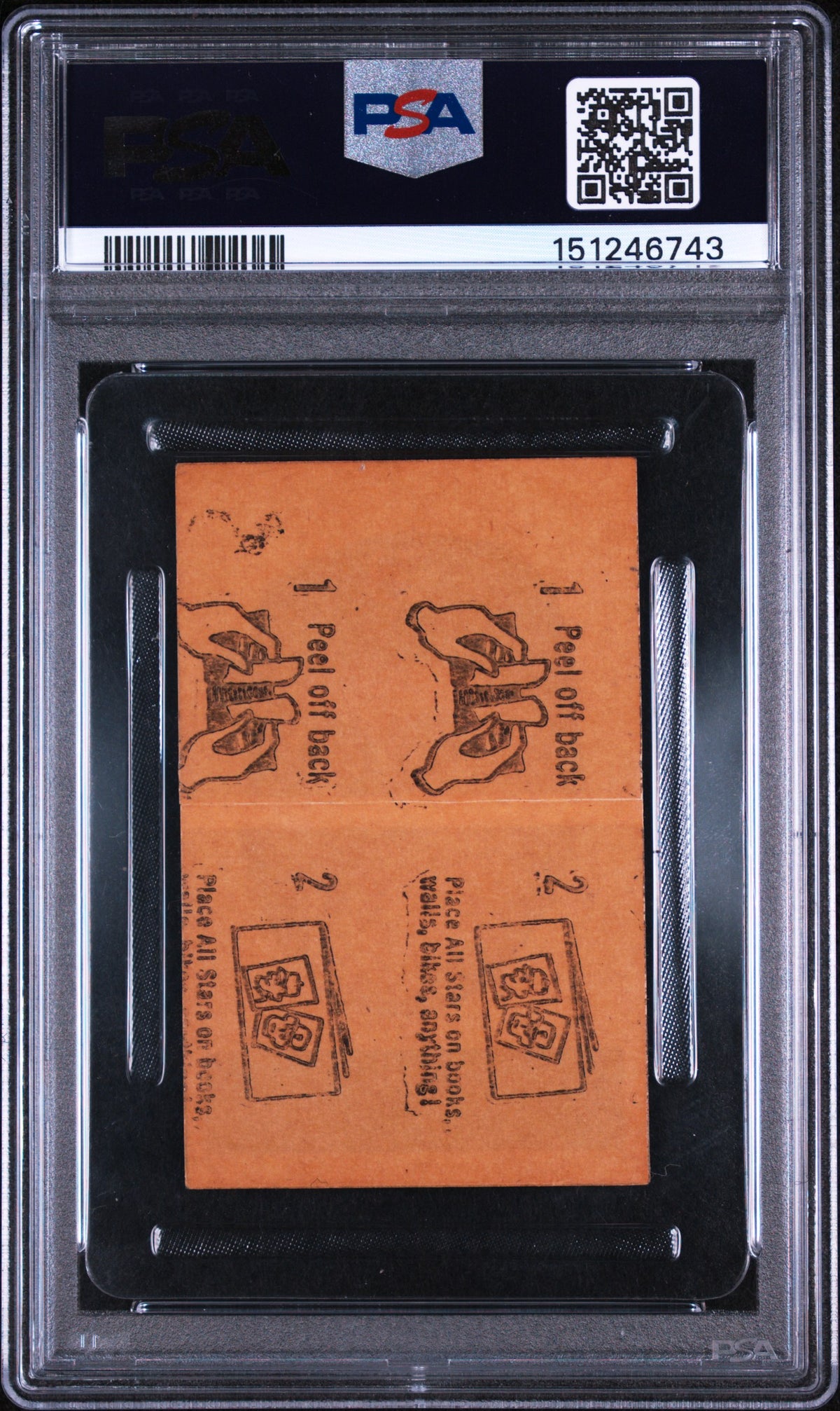 1963 Topps Peel-Offs Instruction Back Jim Bunning PSA 2