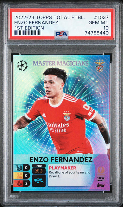 2022 Topps Total Football 1st Edition Enzo Fernandez #1037 PSA 10