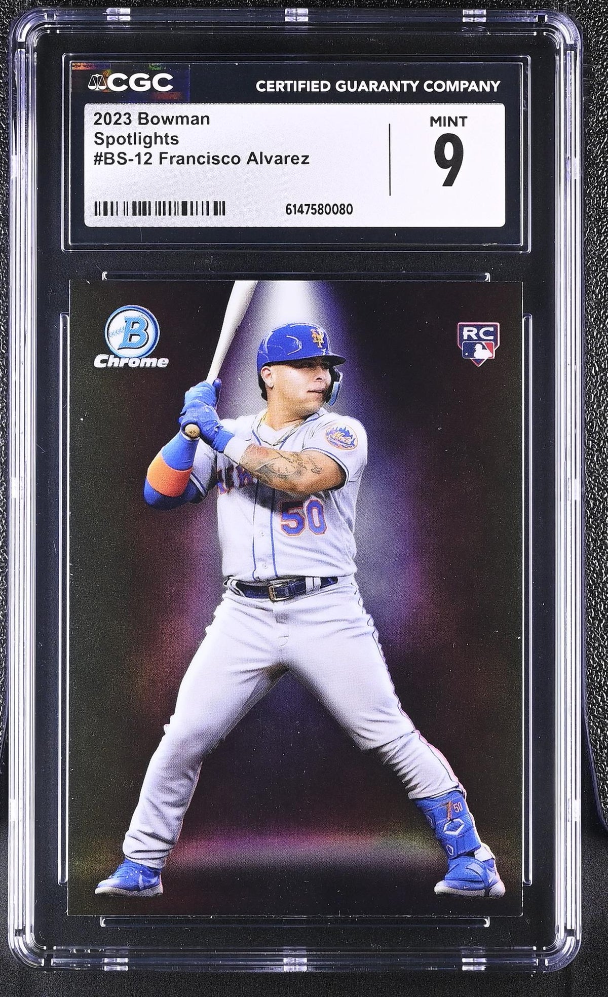 2023 Bowman #BS-12 Francisco Alvarez Spotlights CGC 9