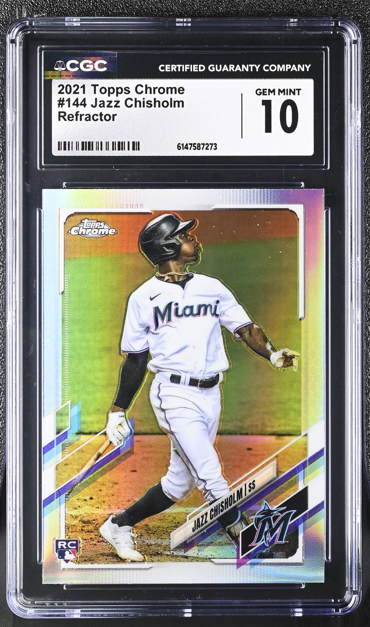 2021 Topps Chrome #144 Jazz Chisholm CGC 10