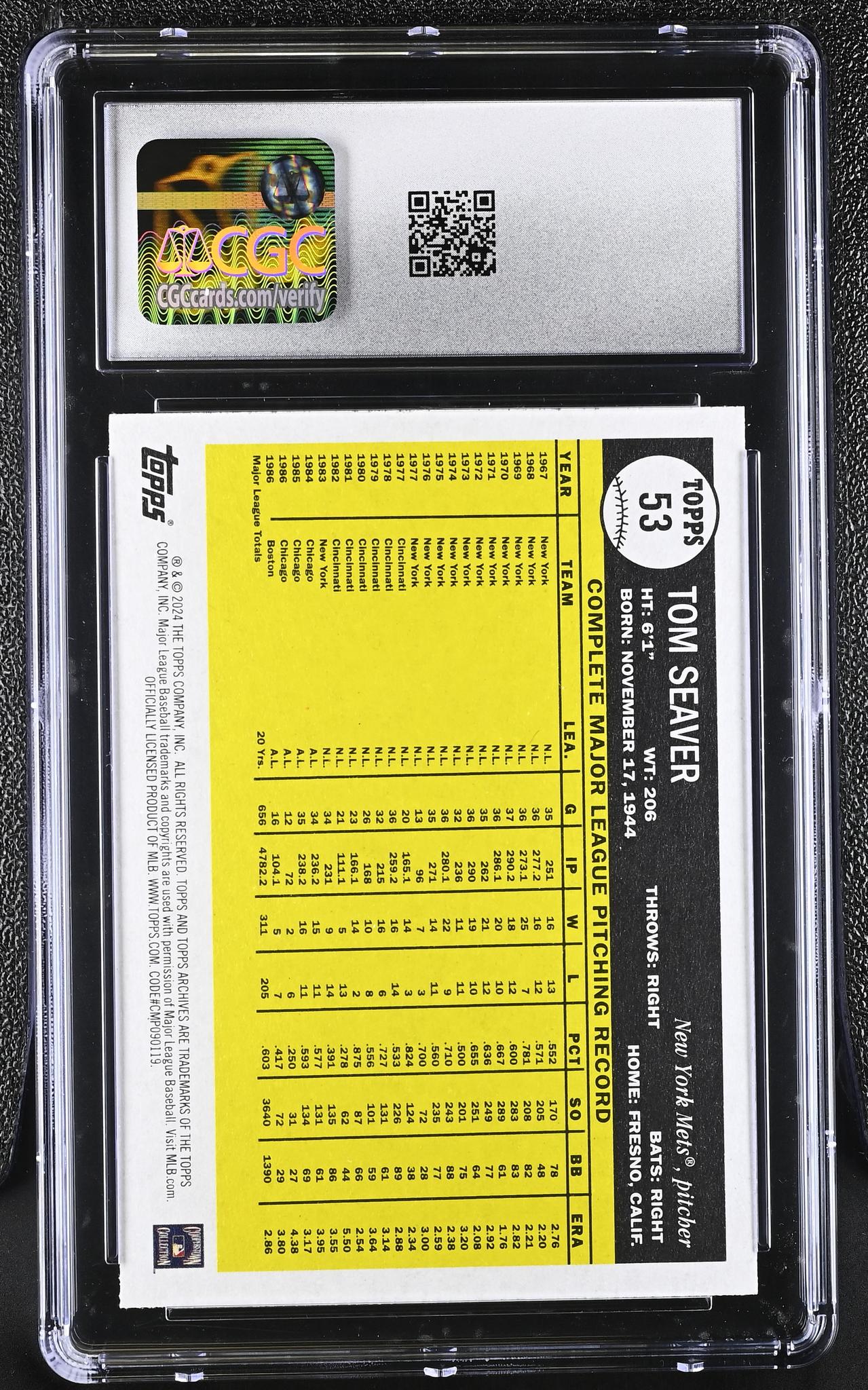 2024 Topps Archives #53 Tom Seaver CGC 10