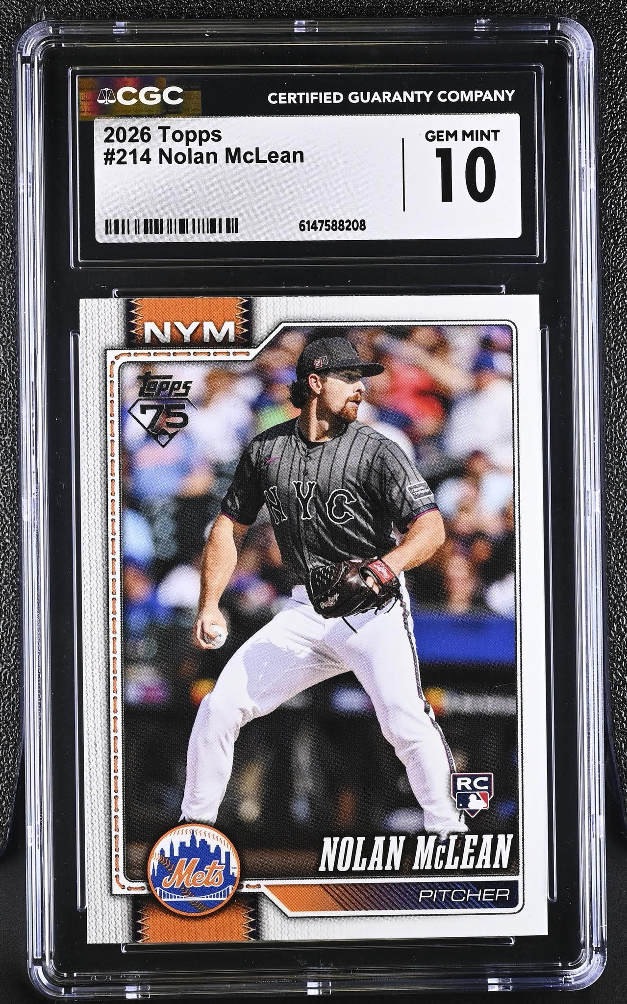 2026 Topps #214 Nolan McLean Series One CGC 10