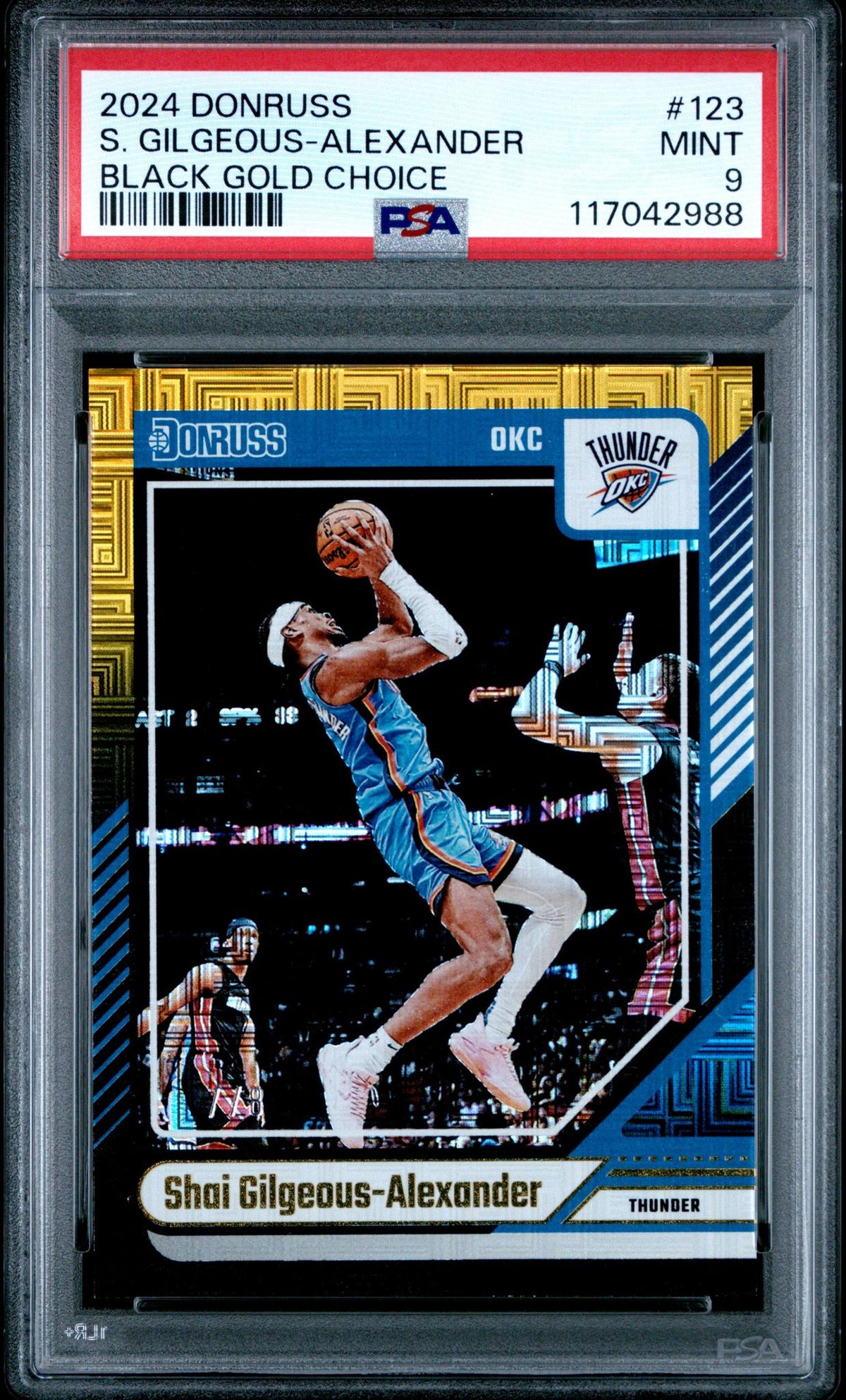 2024 Donruss Choice Black Gold Shai Gilgeous-Alexander #123 PSA 9